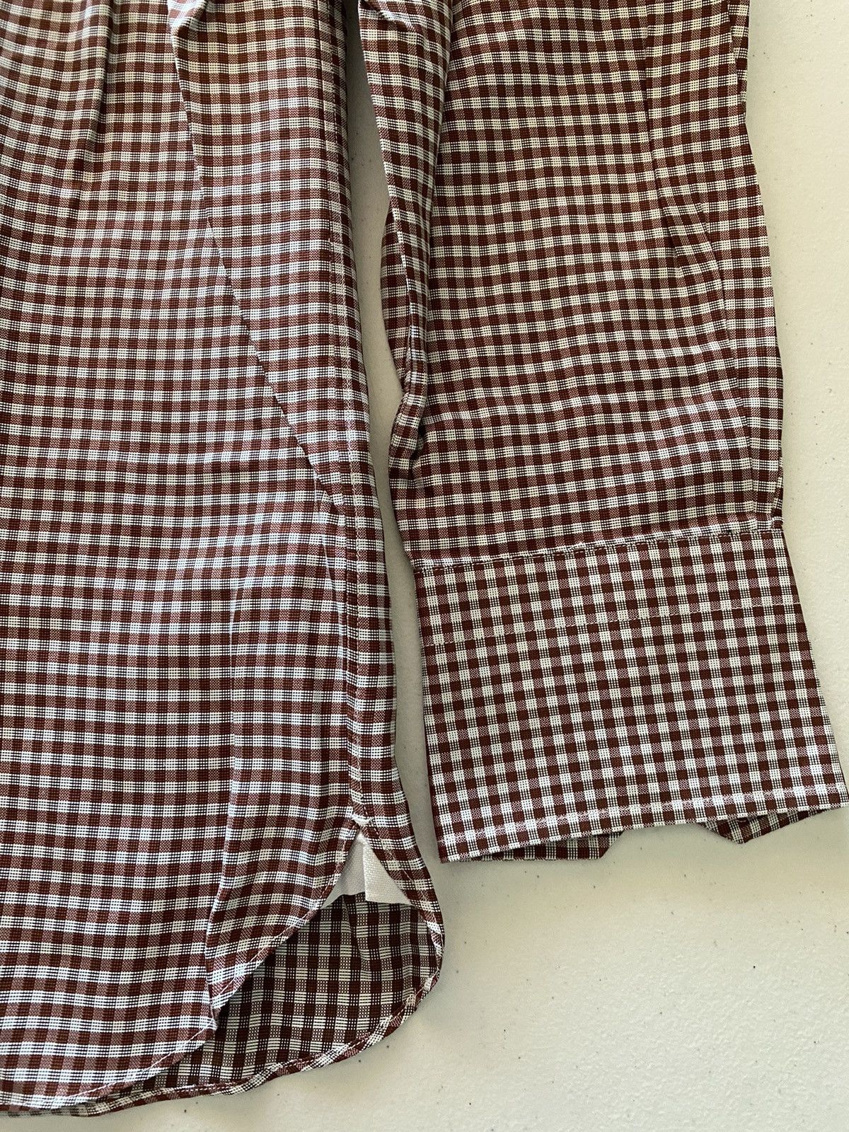 Tom Ford Tom Ford copper/silver gingham check shirt 17 43e Size US L / EU 52-54 / 3 - 3 Thumbnail