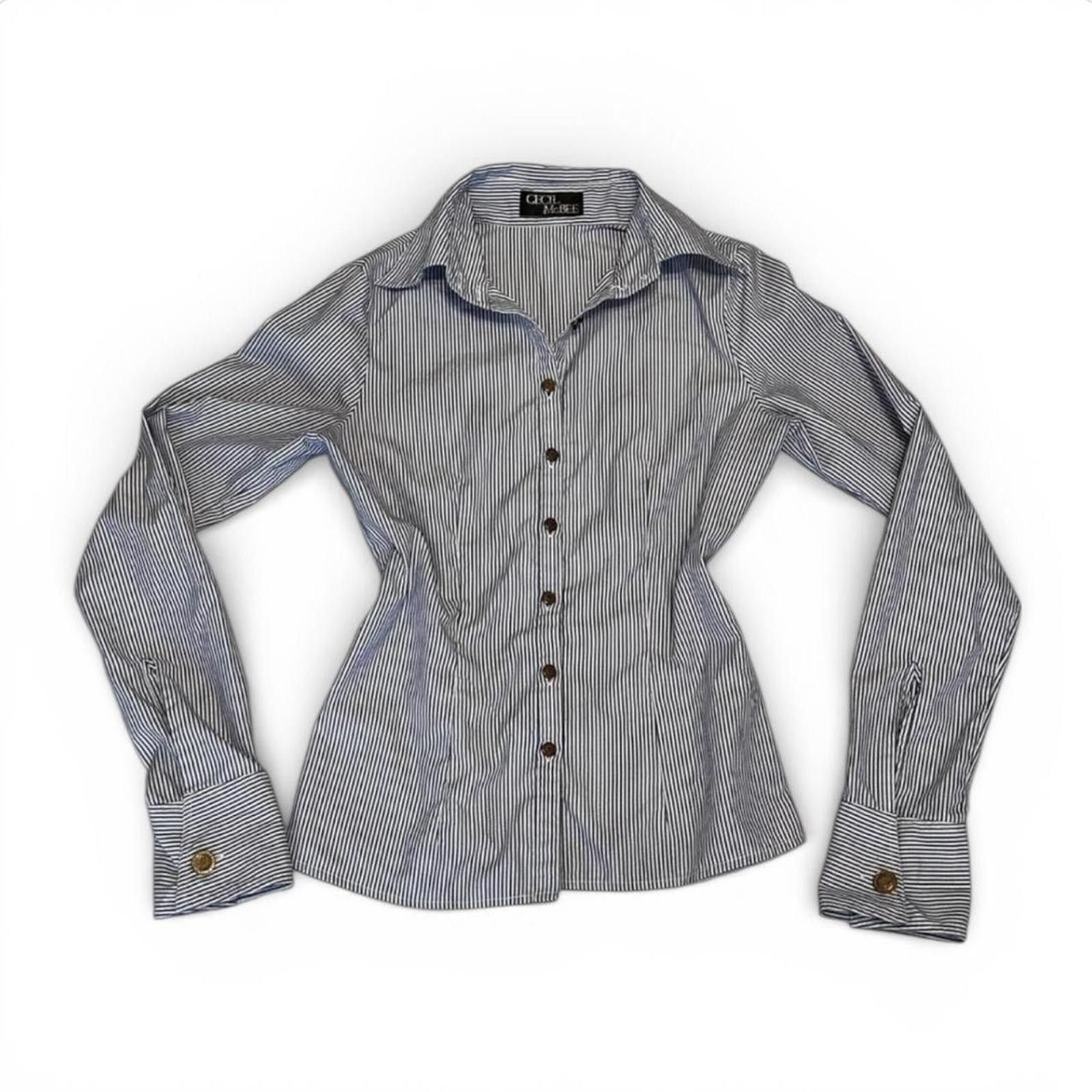 Other Preppy stripe 2000s style bell / flare sleeve blouse Size XS / US 0-2 / IT 36-38 - 1 Thumbnail