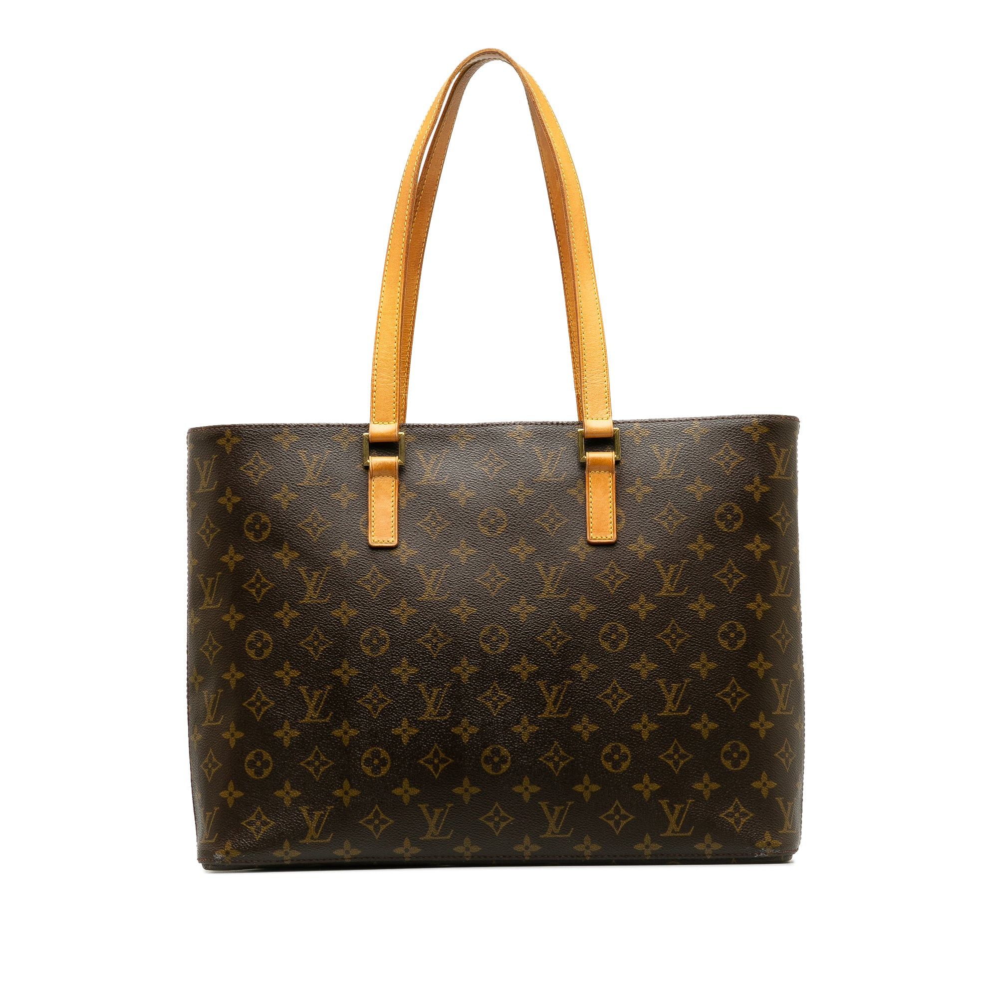 image of Louis Vuitton Monogram Luco Tote Bag in Brown, Women's