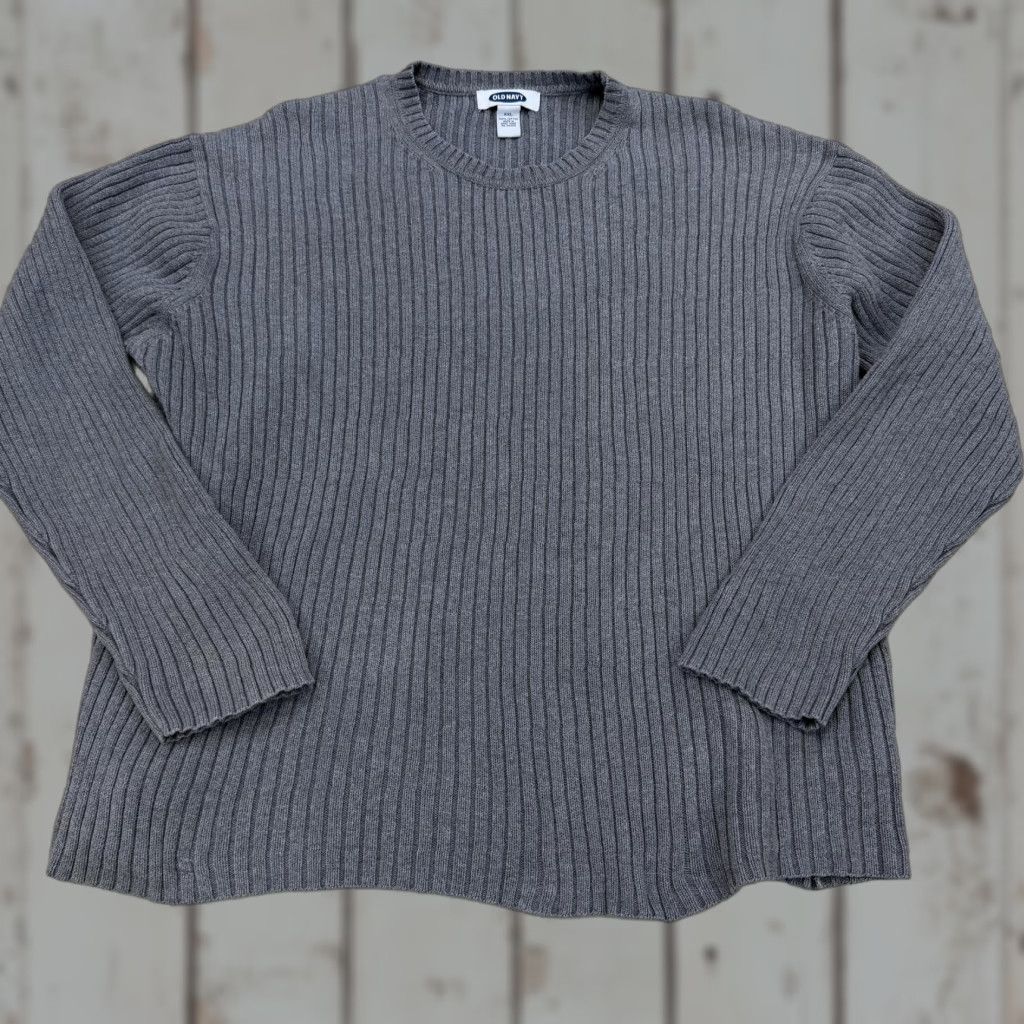 Old Navy VINTAGE Old Navy Sweater Mens 2XL Gray Rib Knit Crewneck Pullover Hong Kong Size US XXL / EU 58 / 5 - 1 Thumbnail
