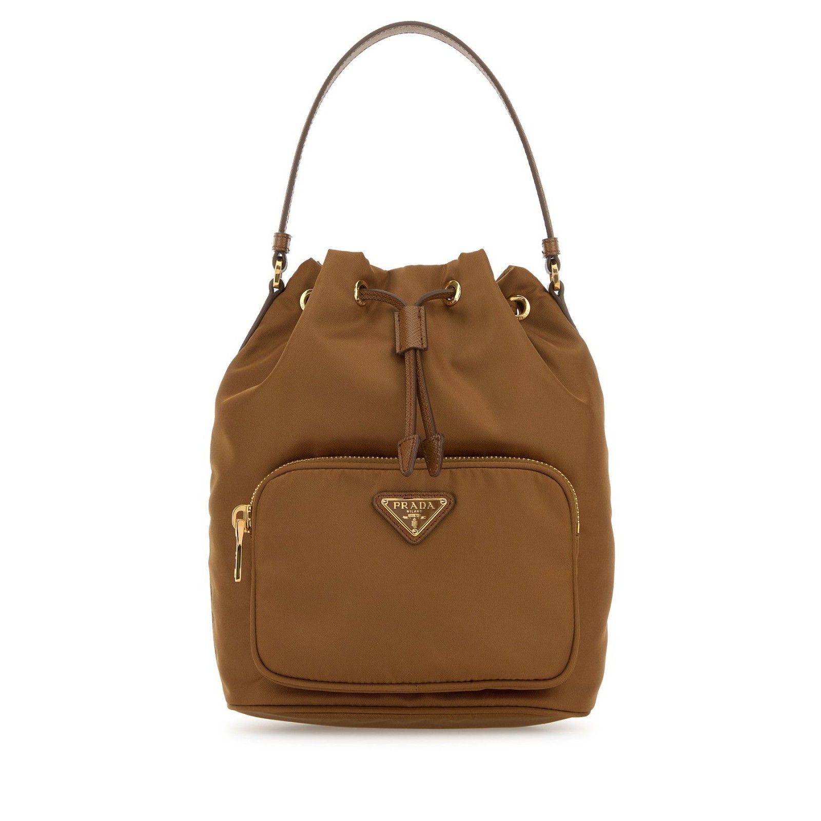 Prada PRADA Duet $1950 Brandy Nylon Bucket Bag New & Authentic Size ONE SIZE - 1 Thumbnail