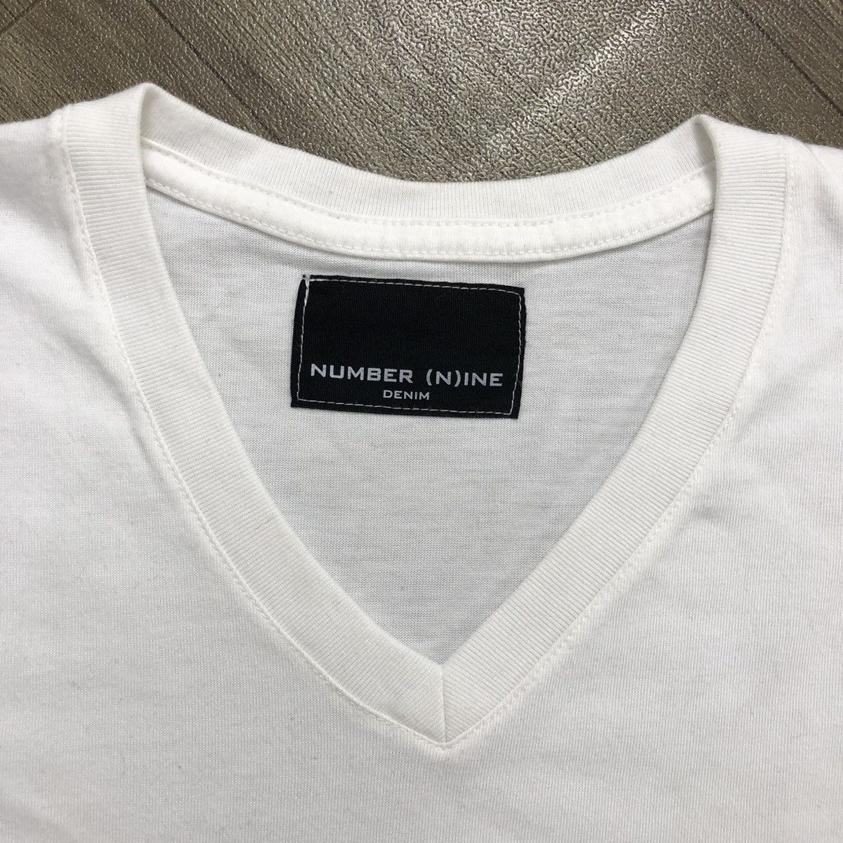 Japanese Brand × Number (N)ine × Takahiromiyashita The Soloist. Vintage Number (N)ine Denim Music White V-Neck Tee Size US M / EU 48-50 / 2 - 3 Thumbnail