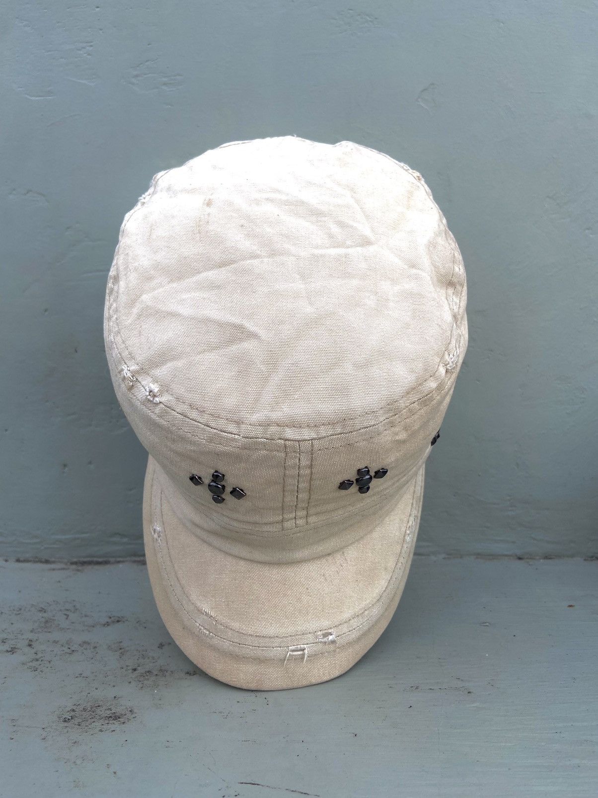 Le Grande Bleu (L.G.B.) 2000s Michel klein button studded patrol hat Size ONE SIZE - 6 Thumbnail