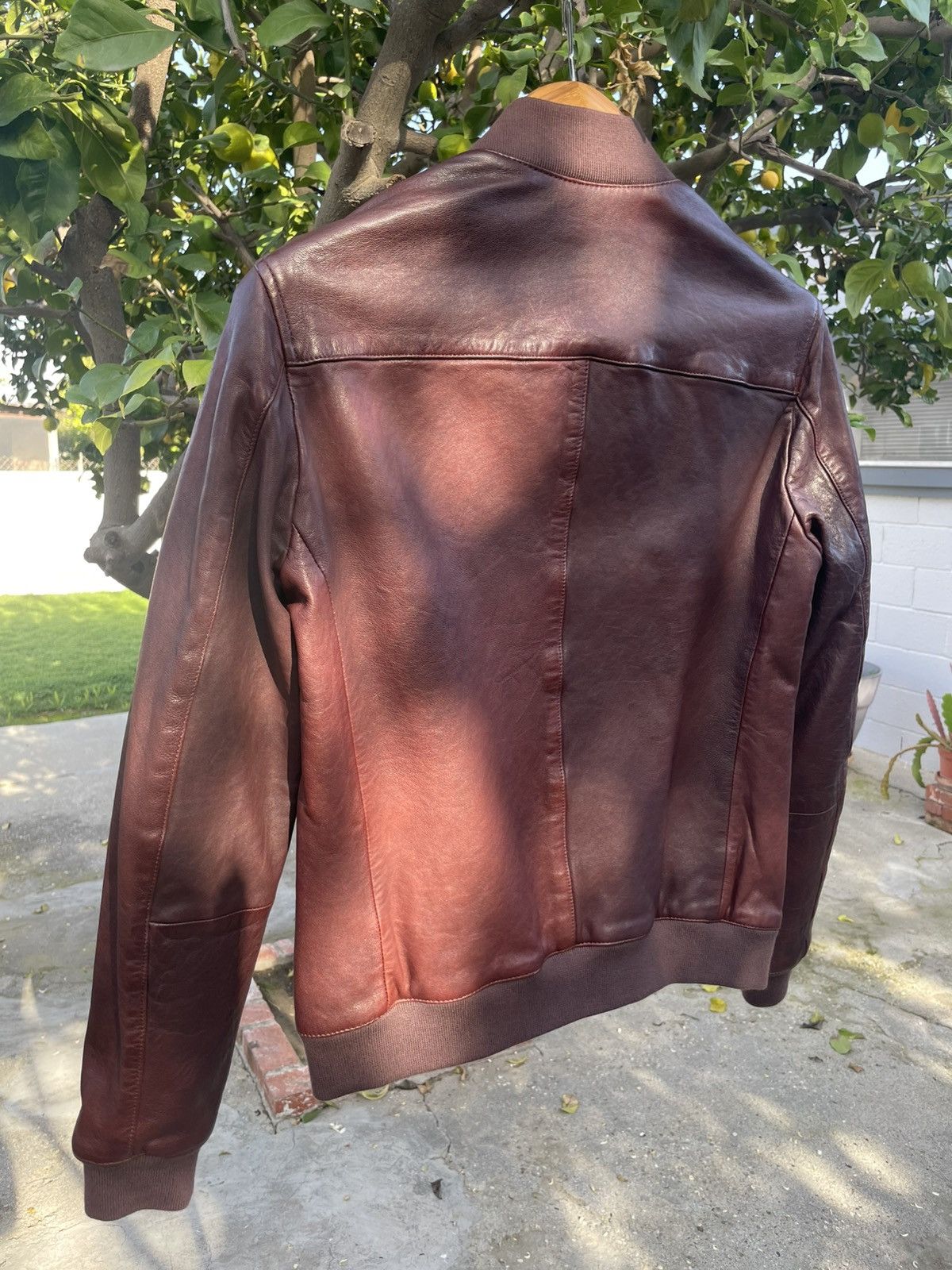 Allsaints Allsaints Mason Leather Bomber Jacket XS Oxblood Size US XS / EU 42 / 0 - 7 Thumbnail