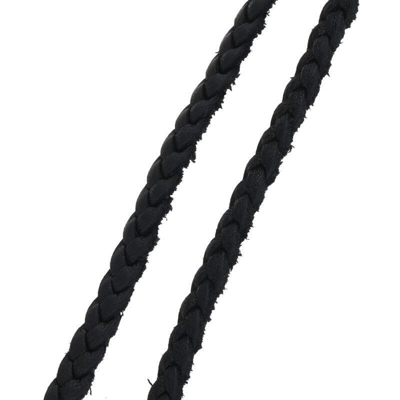 Chrome Hearts Chrome Hearts Leather Braid Silver Necklace Size ONE SIZE - 5 Thumbnail