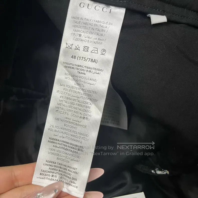 Gucci Gucci Silver and black letter pattern wool casual shorts Size US 32 / EU 48 - 3 Thumbnail