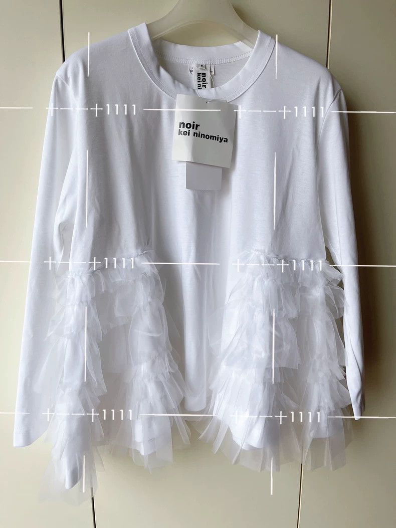 Comme des Garcons Comme Des Garcons Long sleeve T-shirt with cotton trim pan Size S / US 4 / IT 40 - 1 Thumbnail