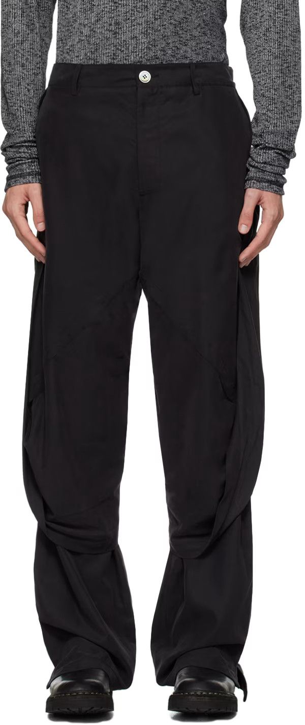 JiyongKim JiyongKim black draped layer trouser pants Size US 30 / EU 46 - 8 Thumbnail