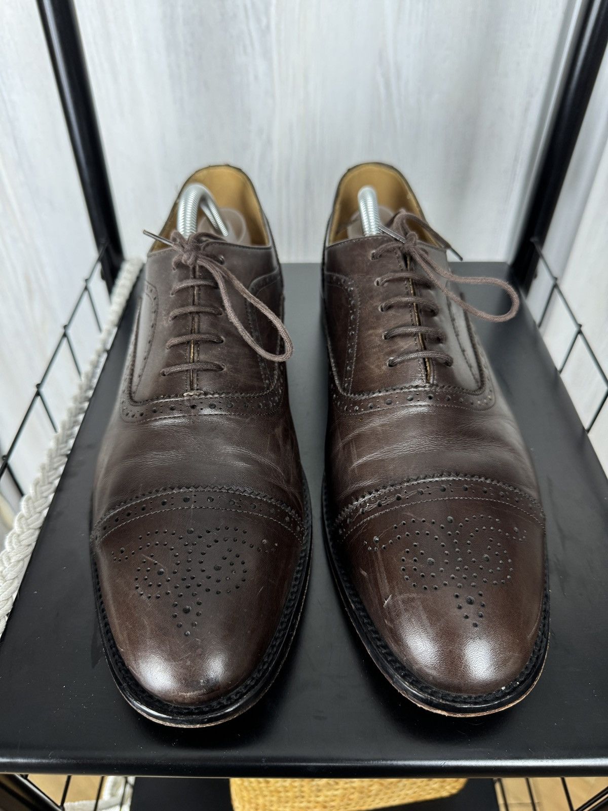 Boggi Boggi Milano Brown Brogues Leather Oxford Lace Up Dress Shoe Size US 9.5 / EU 42-43 - 7 Thumbnail