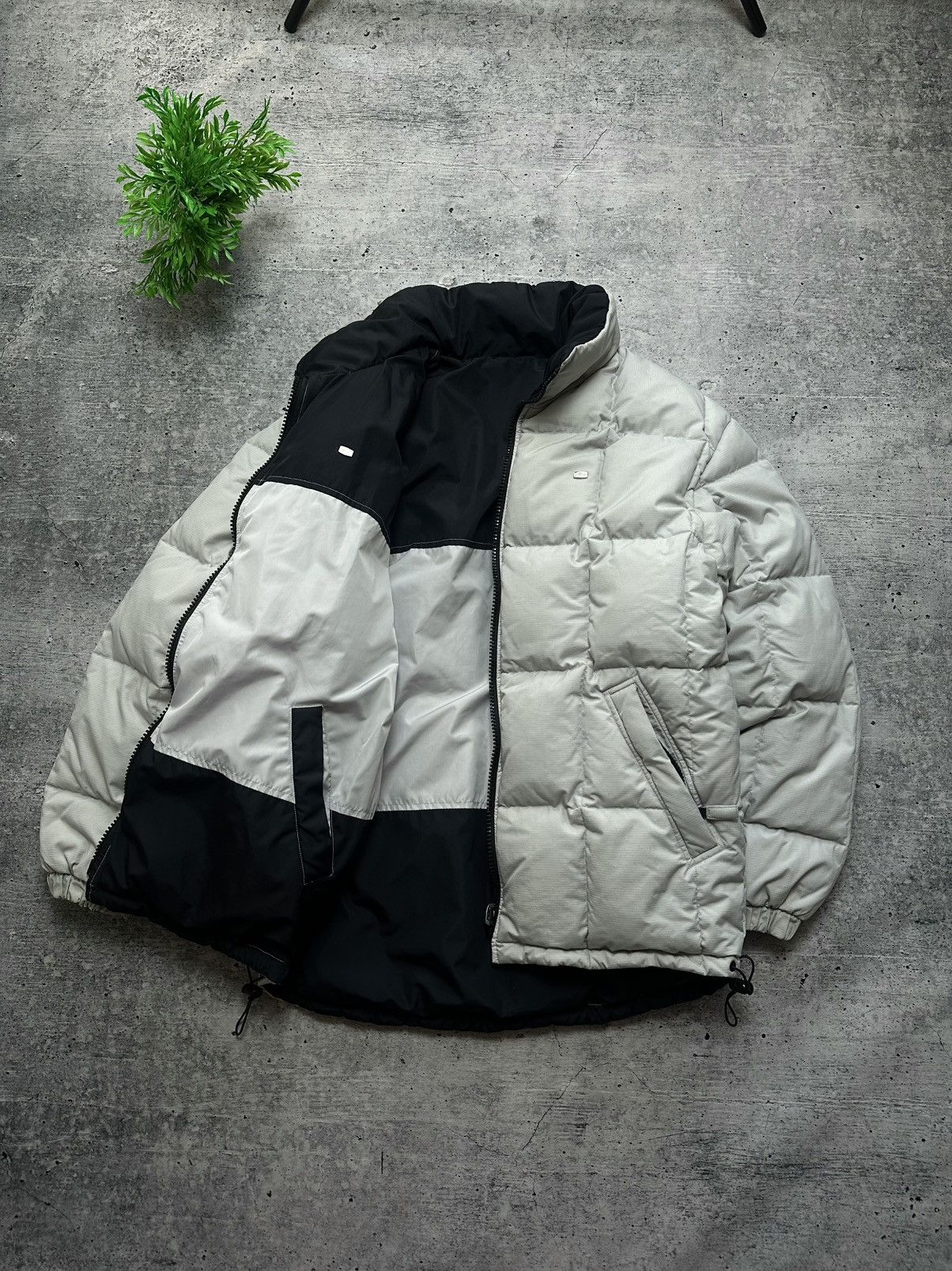 Vintage 90s Lacoste Reversible Down Puffer Jacket Y2Kk 700