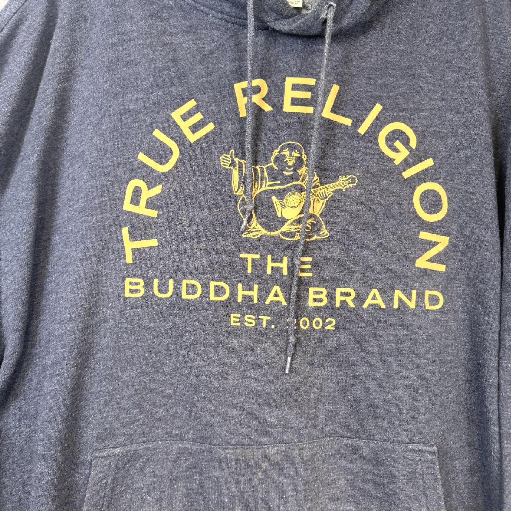 True Religion True Religion Buddha Logo Men's XXL Hoodie Navy Blue Sweatshirt Pullover Size 2XL/XXL Regular Size US XXL / EU 58 / 5 - 2 Thumbnail