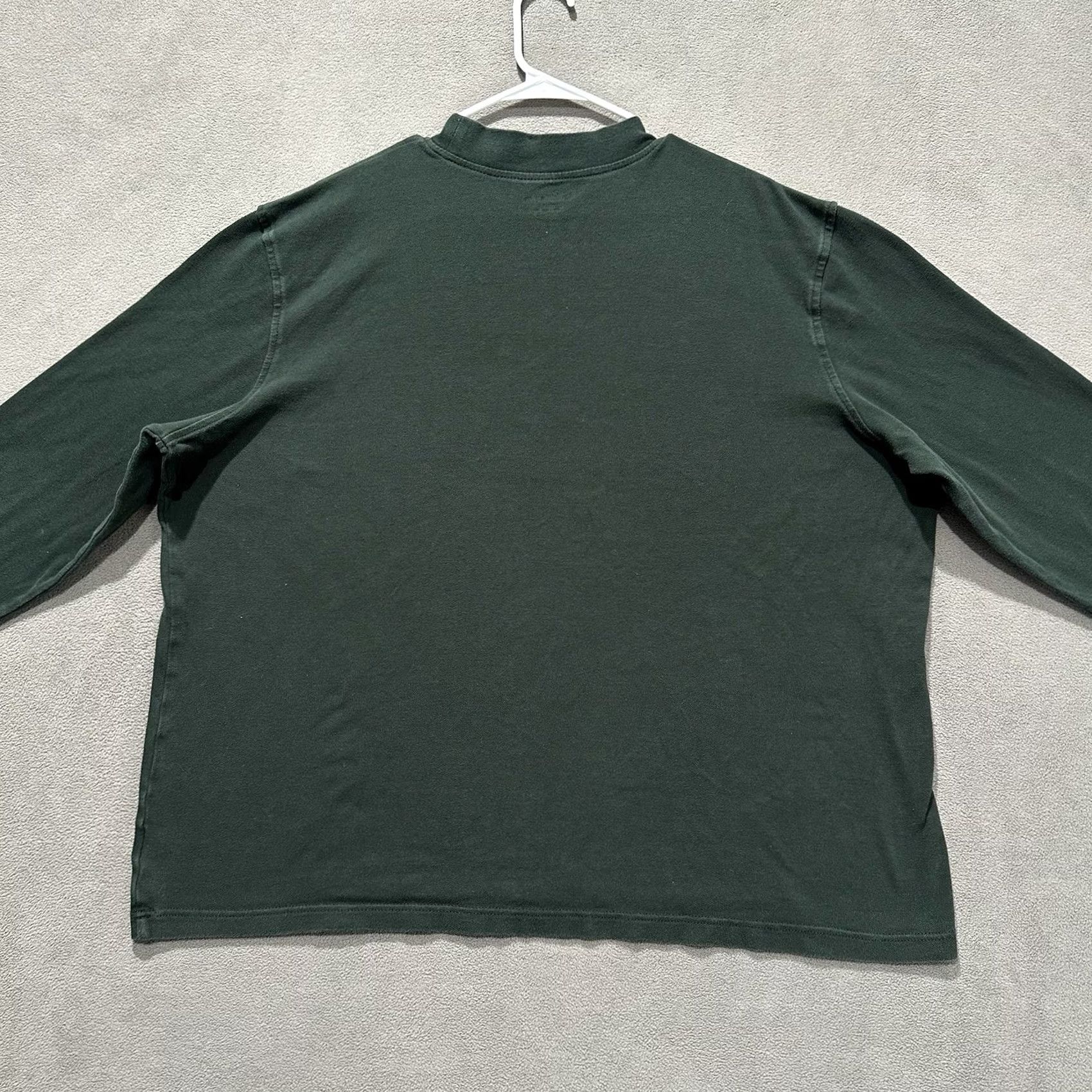 Croft & Barrow Croft & Barrow Shirt Mens 2XL Dark Green Pullover Classic Interlock Mock Neck Size US XXL / EU 58 / 5 - 2 Thumbnail