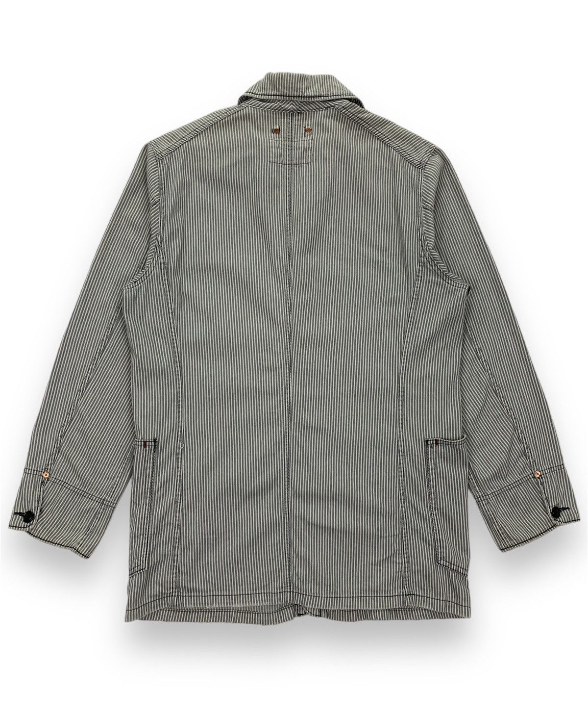 Levi's Levis Redloop Dirty Distressed Hickory Chore Jacket Size US M / EU 48-50 / 2 - 2 Thumbnail