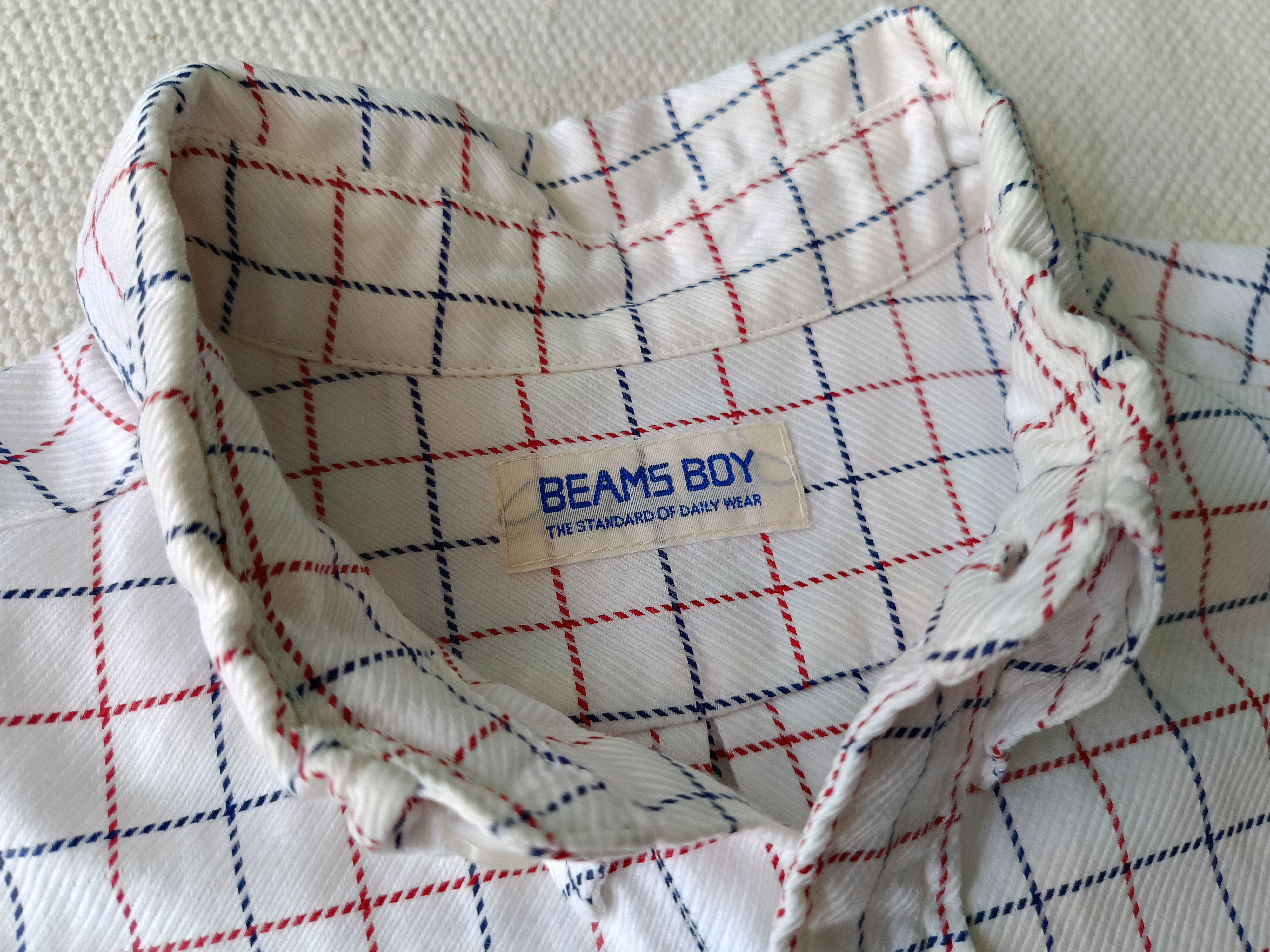 Beams Plus × Japanese Brand BEAMS BOY white square check striped button down shirt S M Size M / US 6-8 / IT 42-44 - 2 Thumbnail