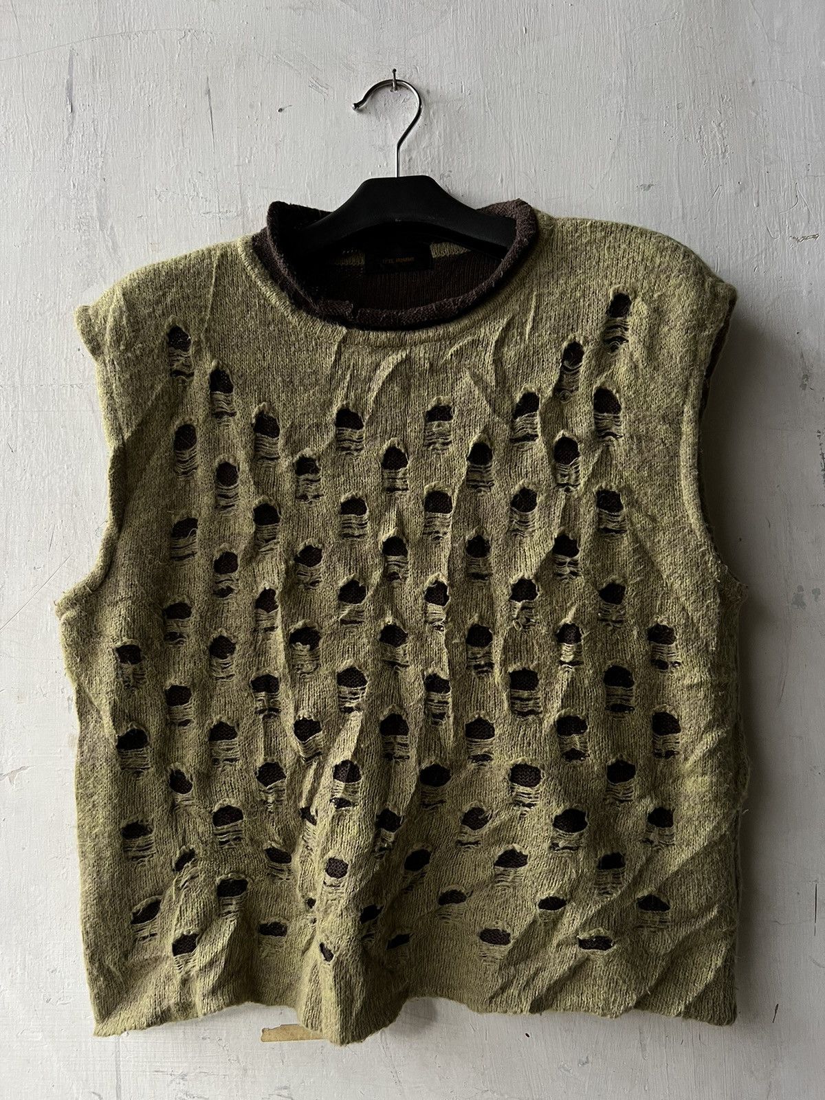 Japanese Brand × Tete Homme Tete Homme Knit Vest Size US S / EU 44-46 / 1 - 9 Thumbnail