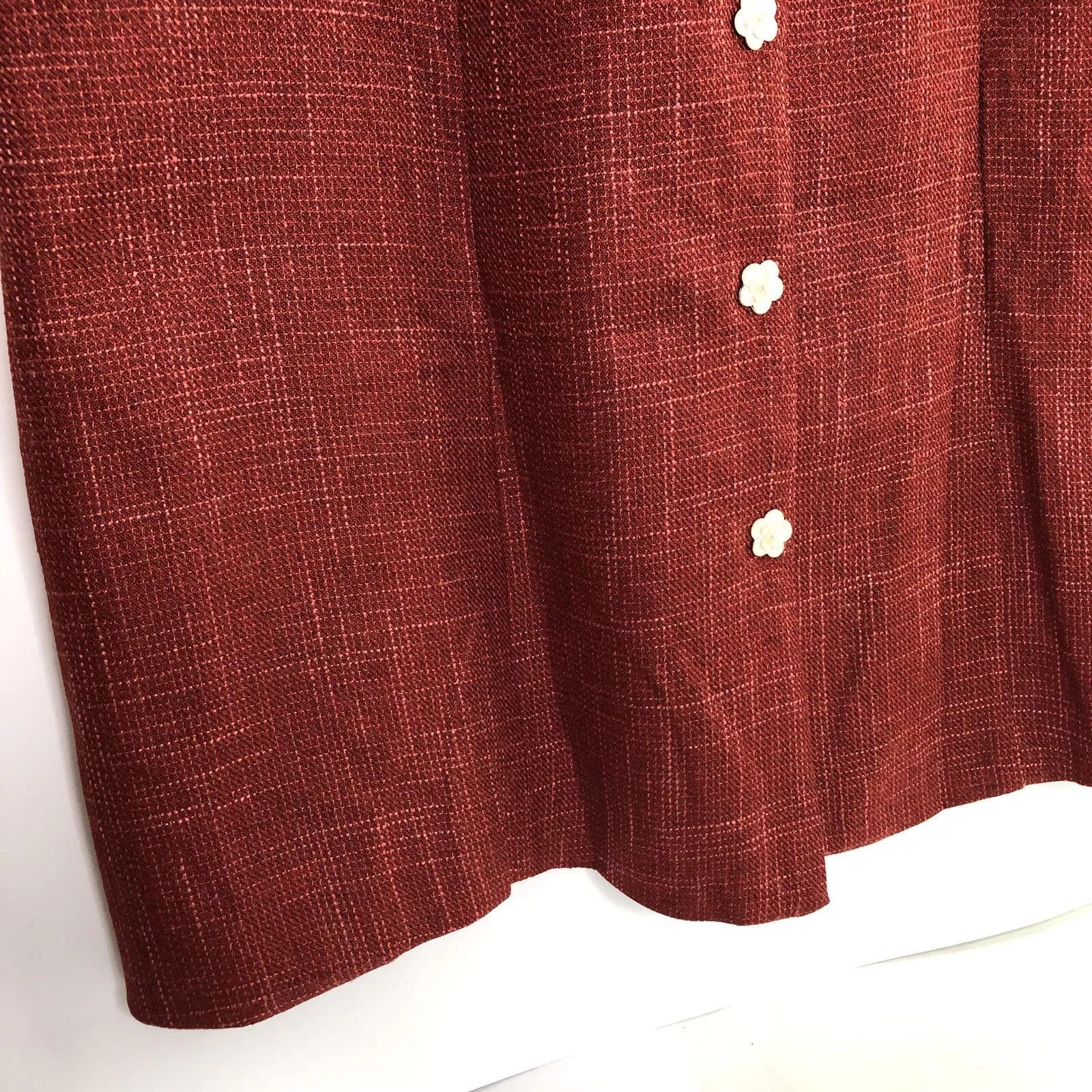 Other SHIMMER Women Burgundy White Sleeveless Dress XL Bottom Down Size XL / US 12-14 / IT 48-50 - 4 Thumbnail