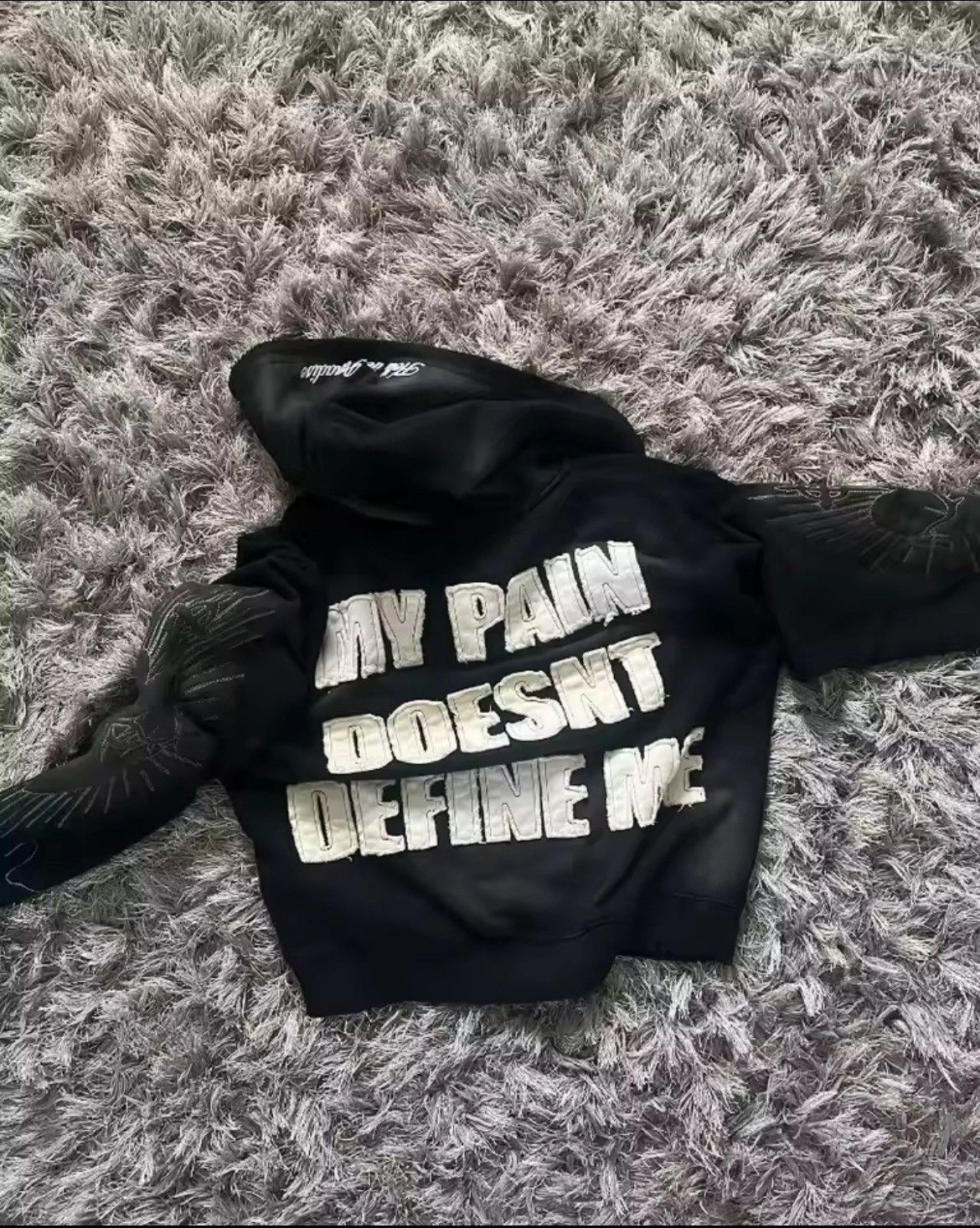 Other “My Pain Doesn’t Define Me” Patch Zipper Sweater Size US L / EU 52-54 / 3 - 2 Thumbnail