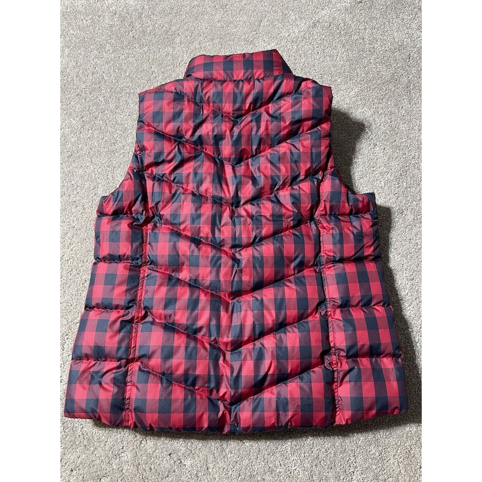 Lands' End Lands End Vest Women Med Plaid Puffer Down Red Buffalo Check Size M / US 6-8 / IT 42-44 - 2 Thumbnail