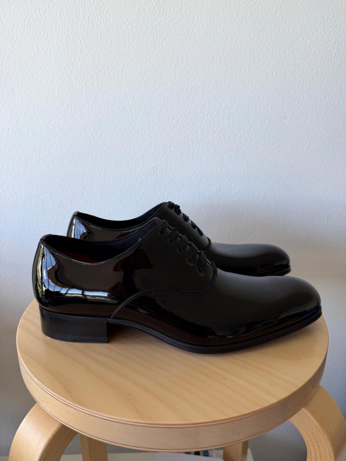 Tom Ford new Tom Ford mens patent leather edgar lace up shoes black 9 Size US 10 / EU 43 - 2 Thumbnail