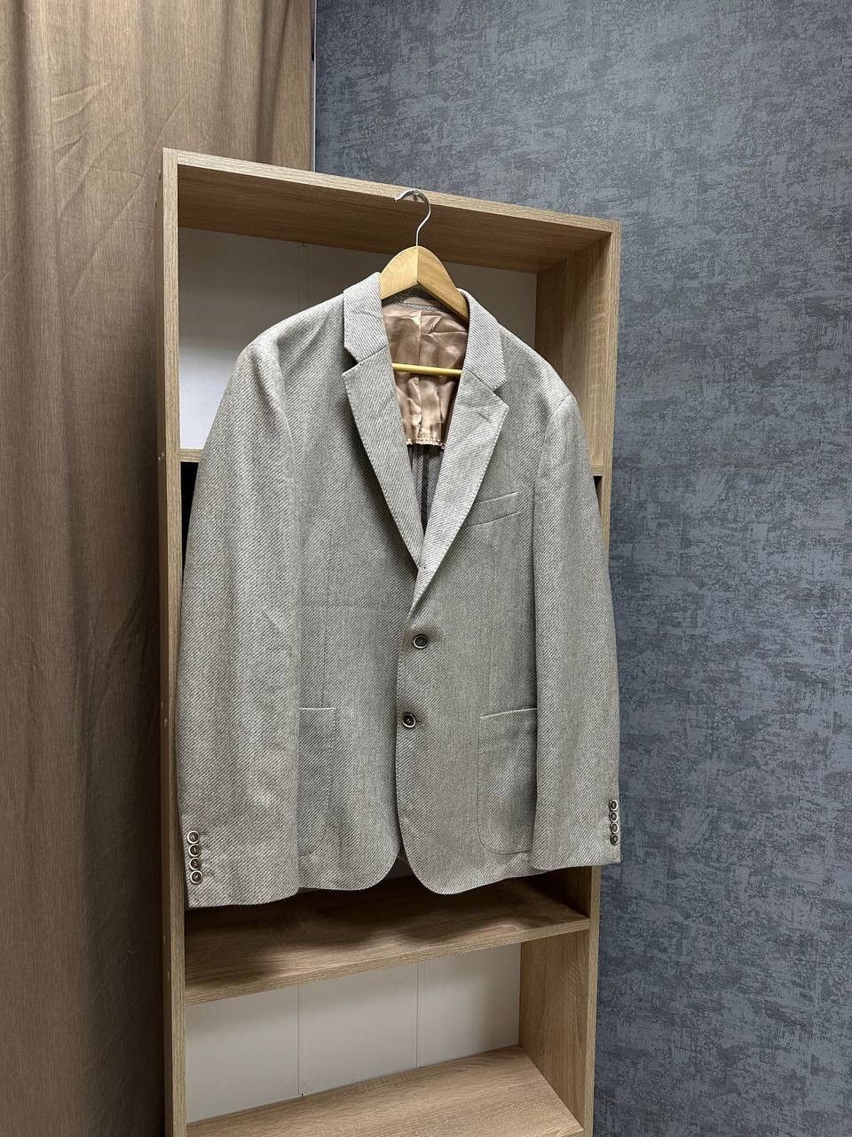 Hackett × Vintage Vintage Hackett Mayfair London Beige Blazer 54R Jacket Size 54R - 2 Thumbnail