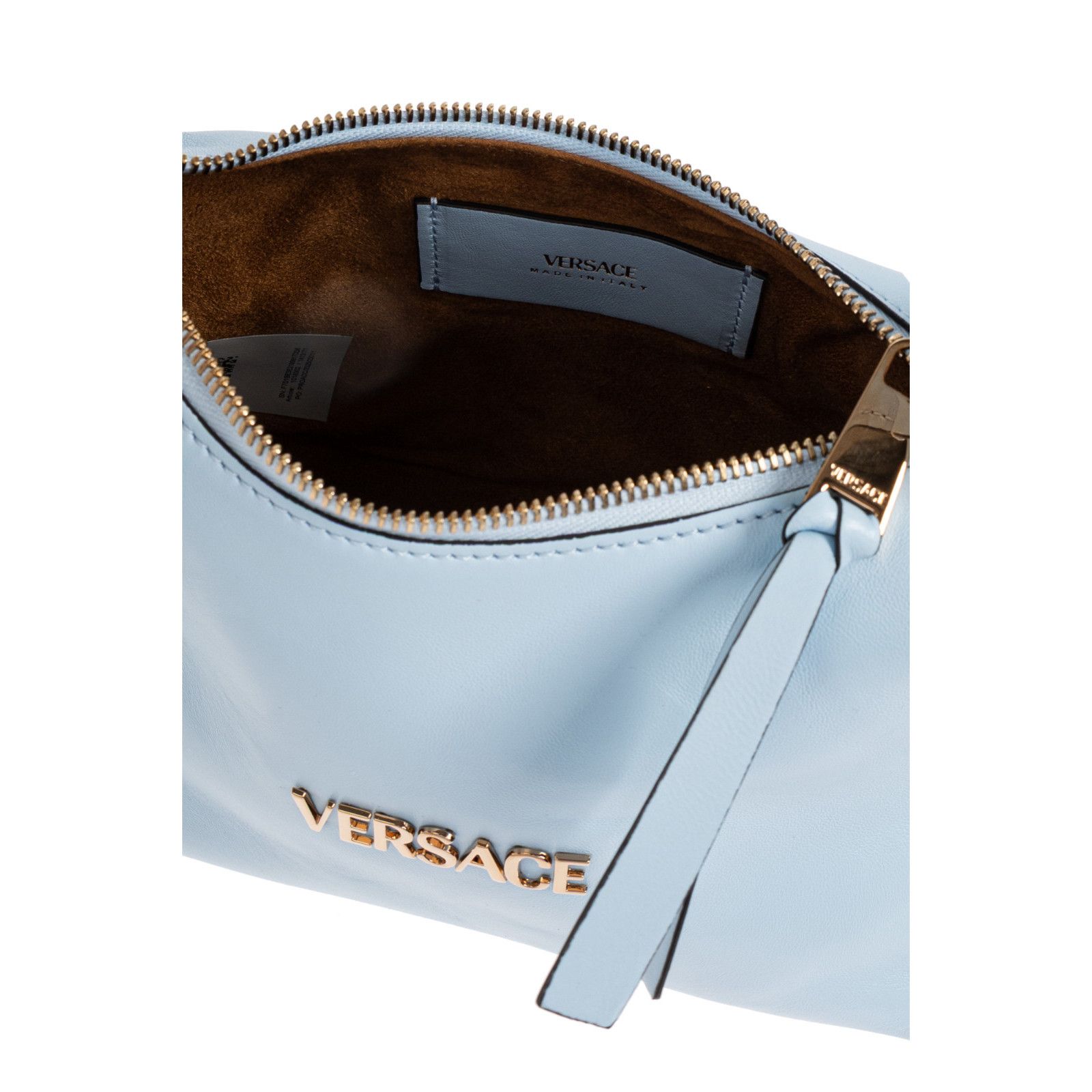 Versace VERSACE Tag Hobo Light Blue Top Handle Bag New & Authentic Size ONE SIZE - 4 Thumbnail