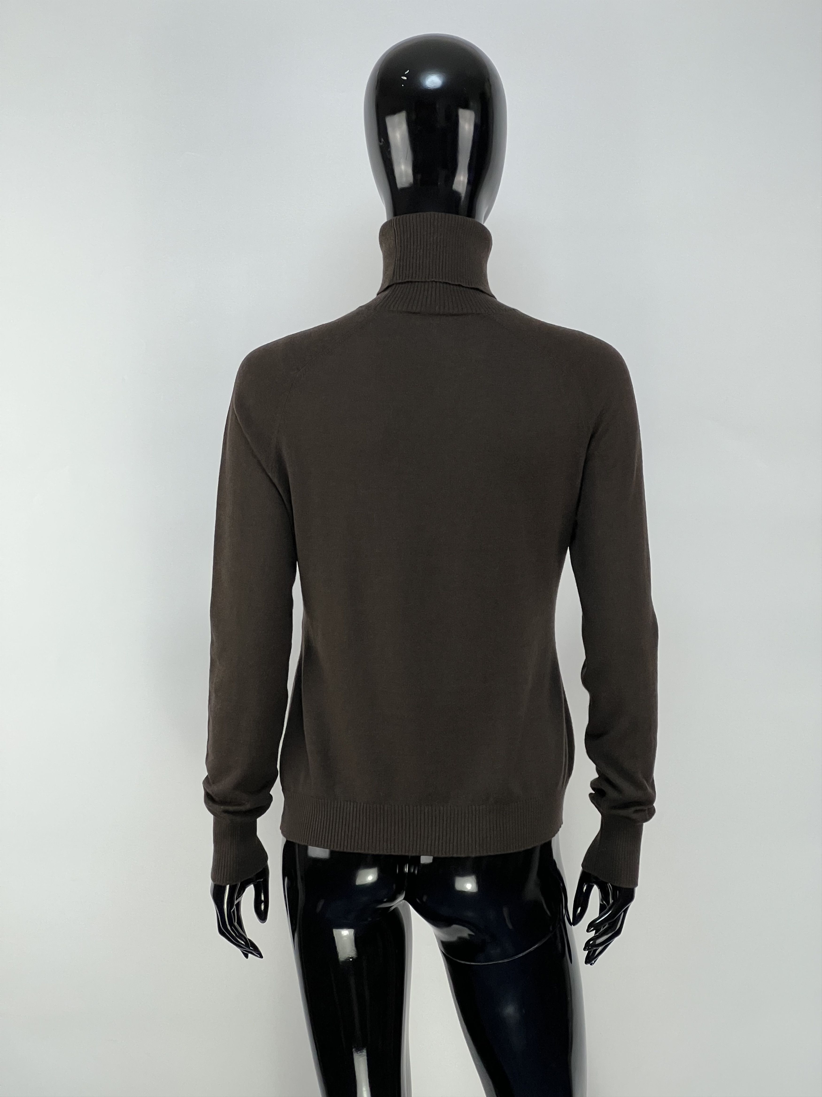 Escada Escada Brown Wool Silk Cashmere Turtleneck Sweater Size S Size S / US 4 / IT 40 - 2 Thumbnail