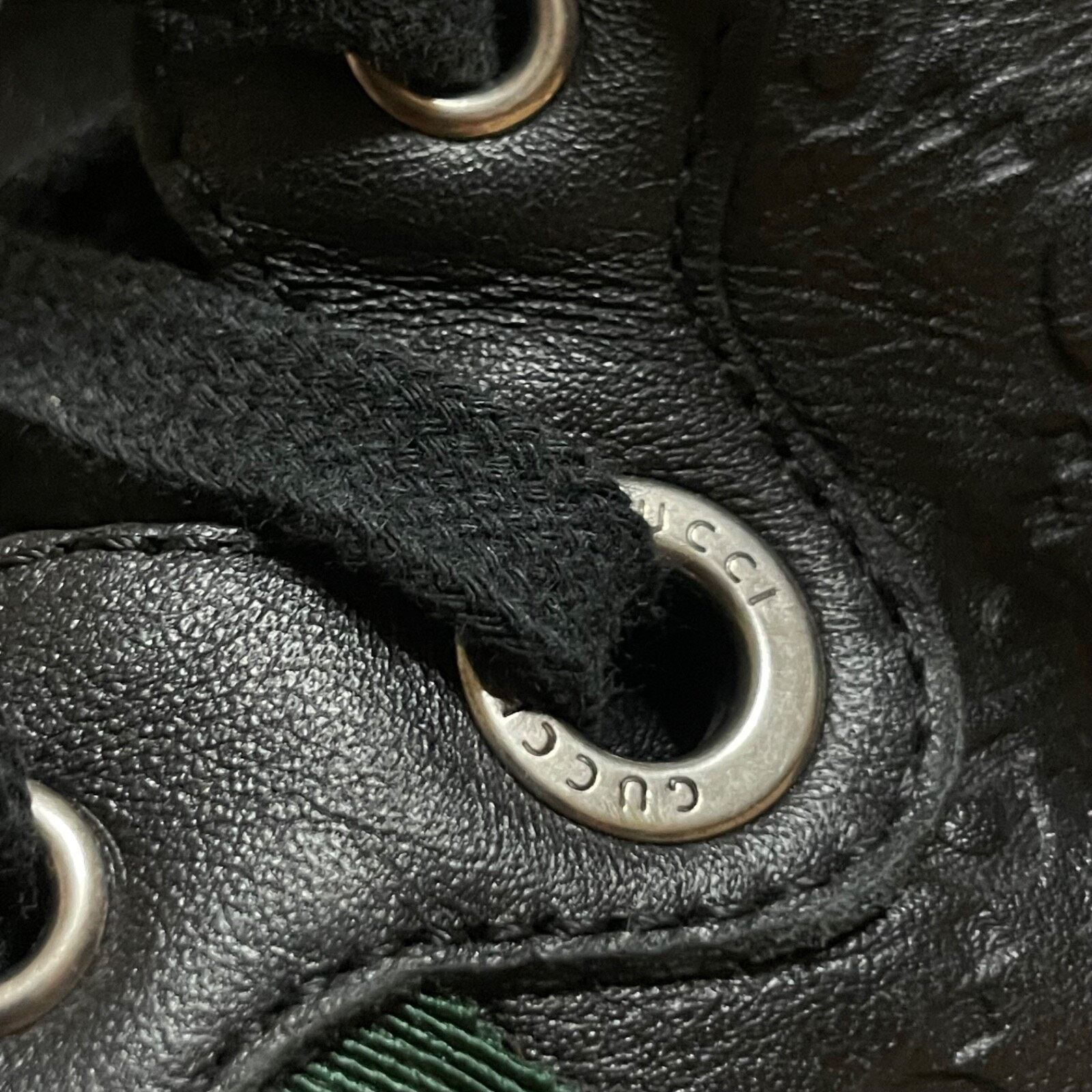 Gucci GUCCI Sneakers GG Web Dapper Black Leather High Top Monogram Size US 12 / EU 45 - 13 Thumbnail