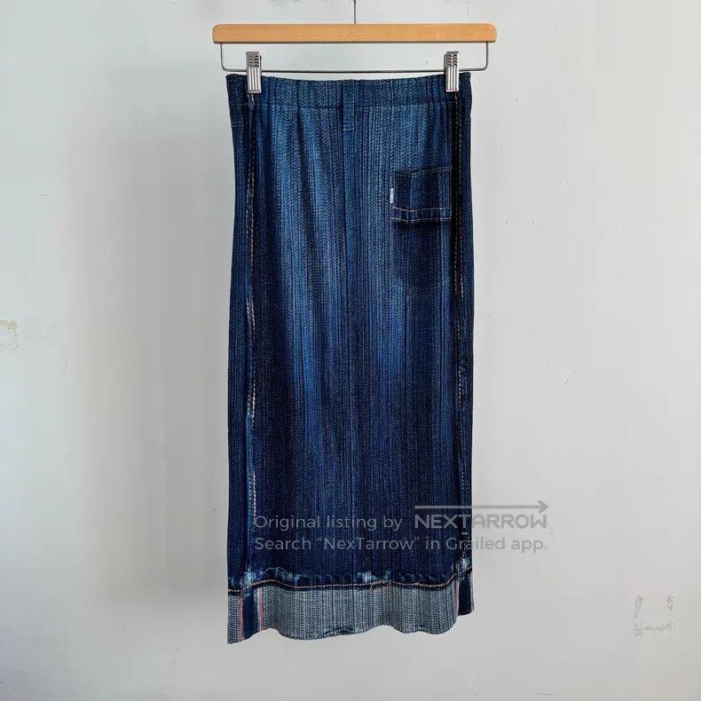Issey Miyake Issey Miyake size:1 Blue Midi Skirt Size 31" - 2 Thumbnail
