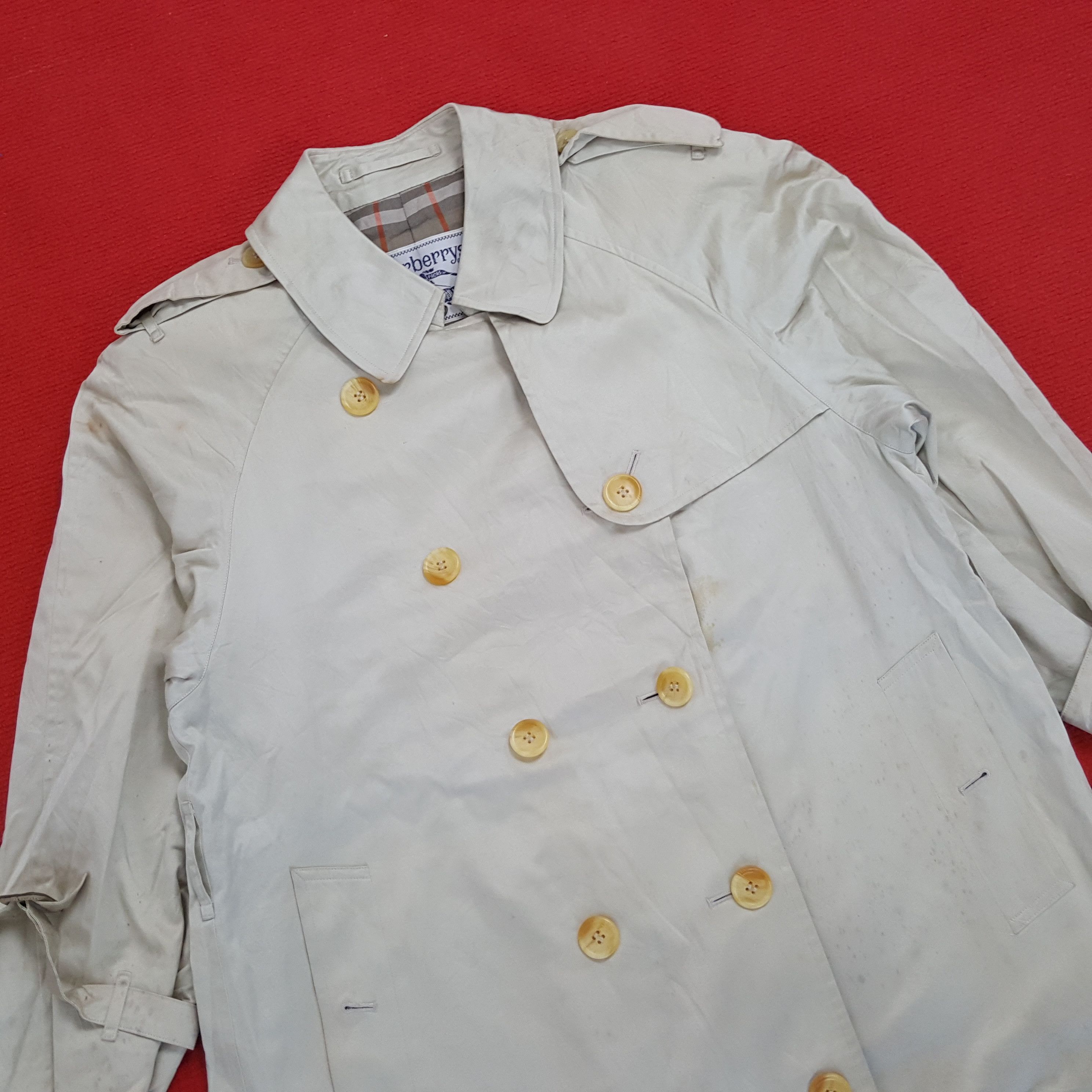 Burberry × Vintage Burberrys Luxury Brand Winter Style Trench Coat Jacket Size US S / EU 44-46 / 1 - 2 Thumbnail