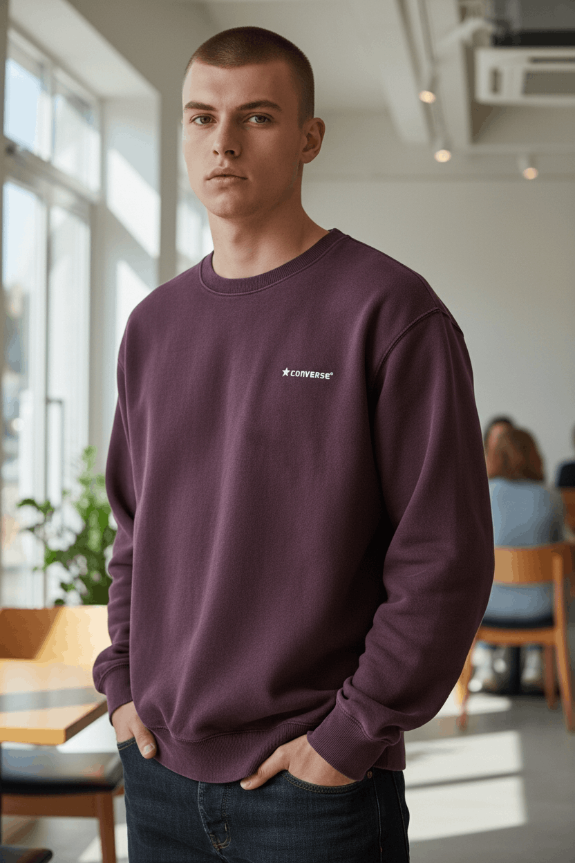 Converse Vintage 2000's CONVERSE Plain Jumper Sweatshirt Size US XL / EU 56 / 4 - 1 Thumbnail