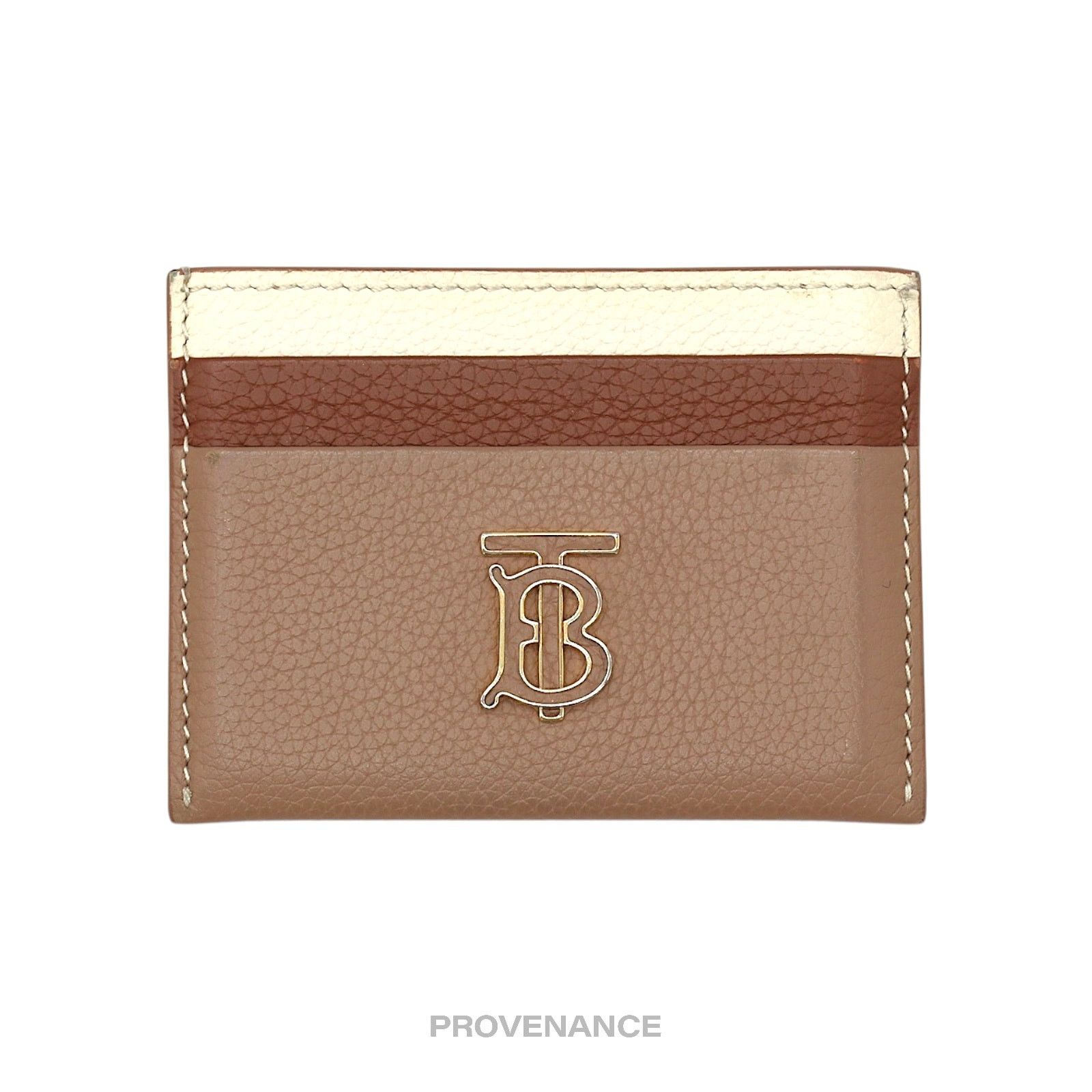 Burberry 🔴 Burberry Card Wallet - TB Monogram Patchwork Leather Size ONE SIZE - 1 Thumbnail