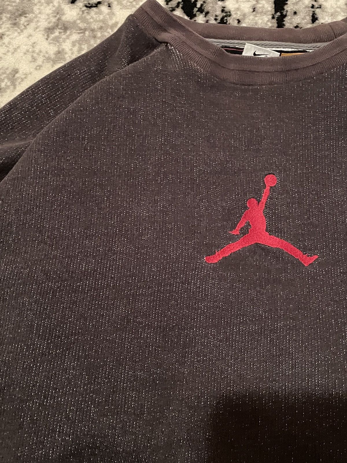 Jordan Brand × Nike × Vintage Sweater Jordan Vintage Crazy Fit Streetwear 80s Big Logo Size US L / EU 52-54 / 3 - 7 Thumbnail
