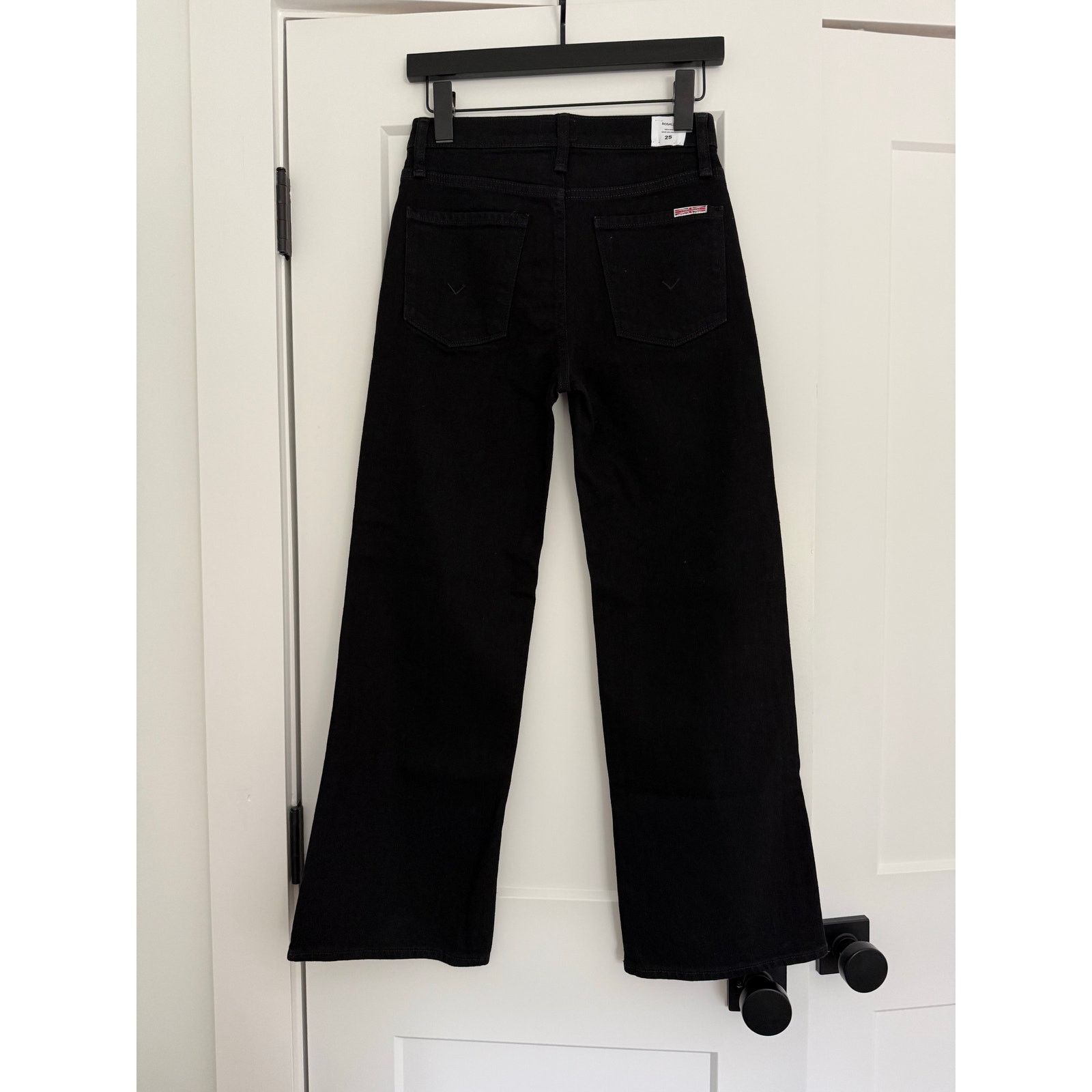 Hudson $215 New Hudson Rosalie High Waist Wide Leg Crop Black 25 Size 25" / US 0 / IT 36 - 9 Thumbnail