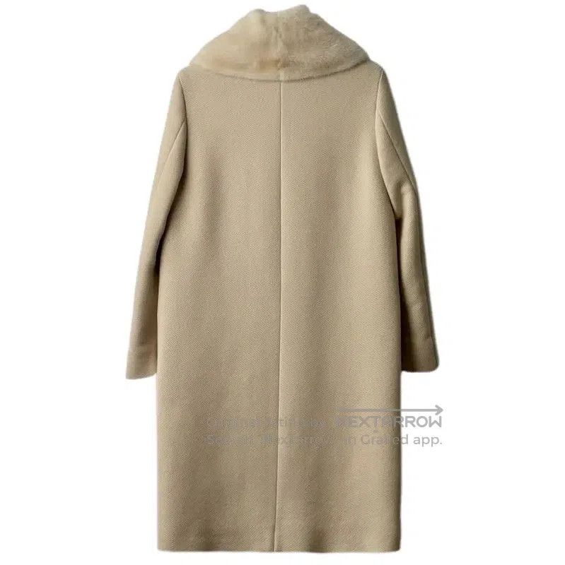 Miu Miu Miu Miu Women's Ivory Cotton Blend Coat . Size L / US 10 / IT 46 - 2 Thumbnail