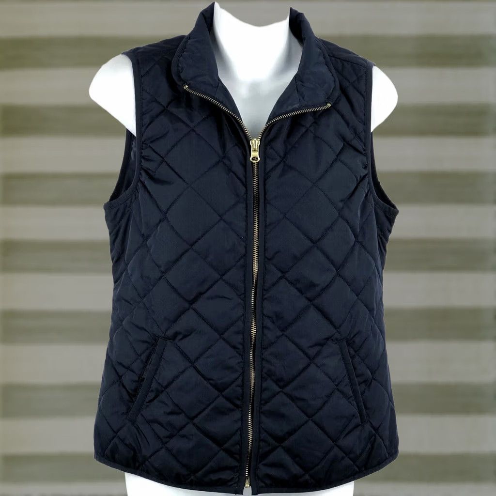 Old Navy Old Navy Quilted Vest XS Blue Zip Up Pockets Sleeveless Y2K 90s Size XS / US 0-2 / IT 36-38 - 1 Thumbnail