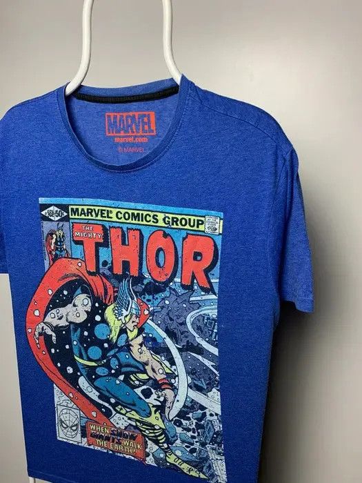 Band Tees Marvel comics Thor T-shirt vintage size L blue big logo Size US L / EU 52-54 / 3 - 2 Thumbnail