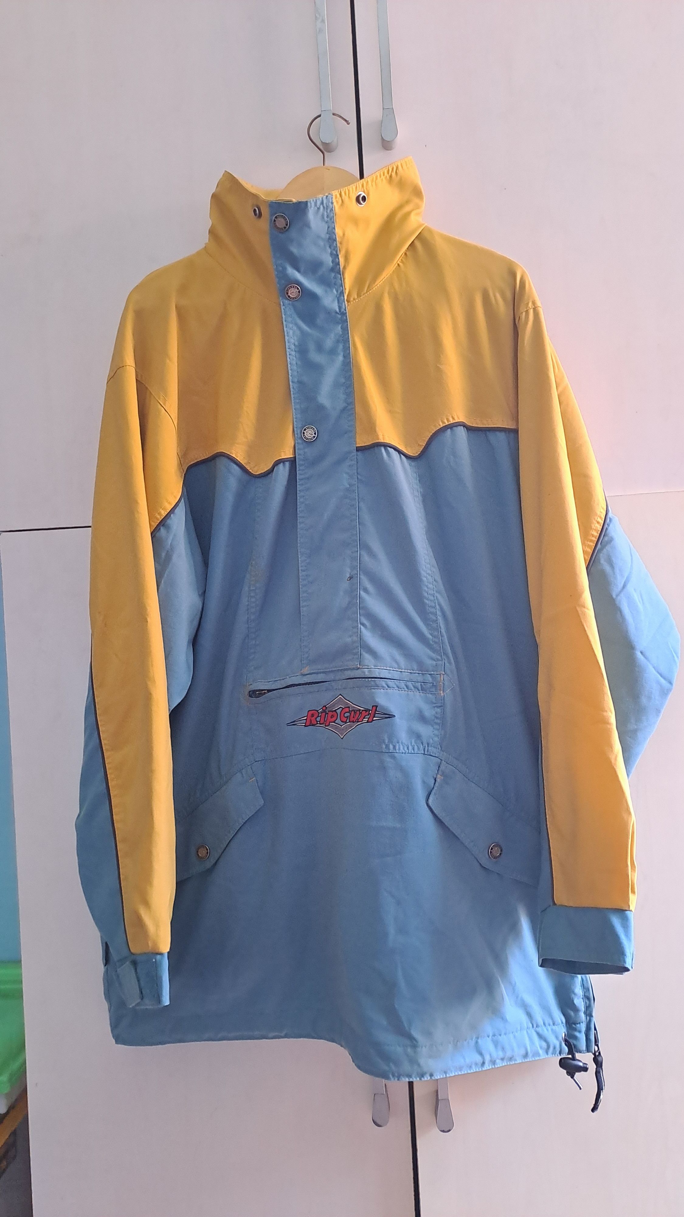 image of Ripcurl x Surf Style Vintage Rip Curl Jacket in Blue Yellow, Men's (Size XL)