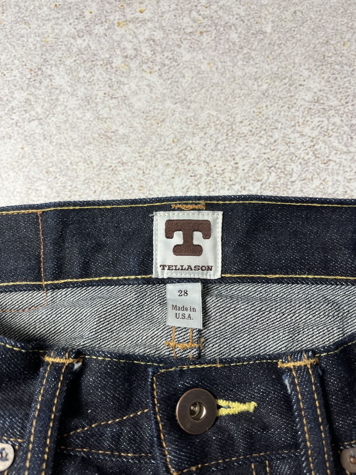 Tellason Tellason White Oak Cone Denim Slim Straight Selvedge Jeans Size US 28 / EU 44 - 7 Thumbnail