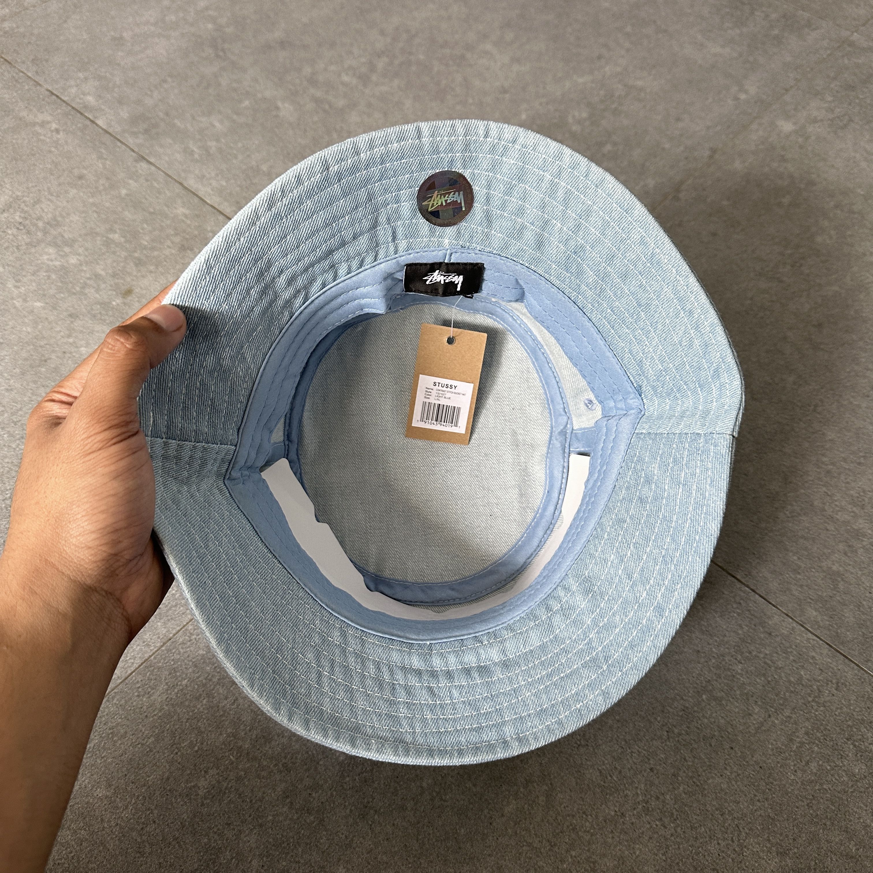 Stussy STUSSY BUCKET HAT CONTRAST STITCH LIGHT BLUE Size ONE SIZE - 4 Thumbnail