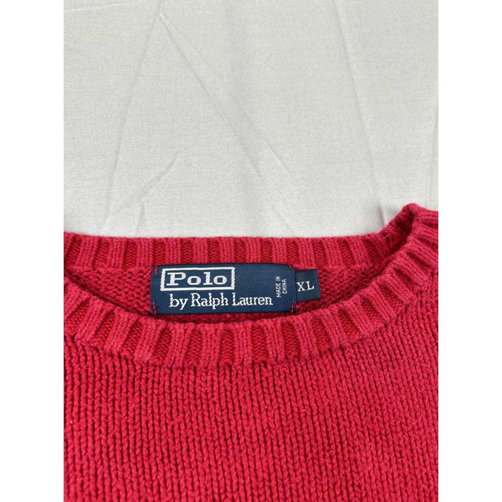 Polo Ralph Lauren Polo Ralph Lauren Sweater Mens XL Red Crewneck Knit Pullover Pony Logo Size US XL / EU 56 / 4 - 2 Thumbnail