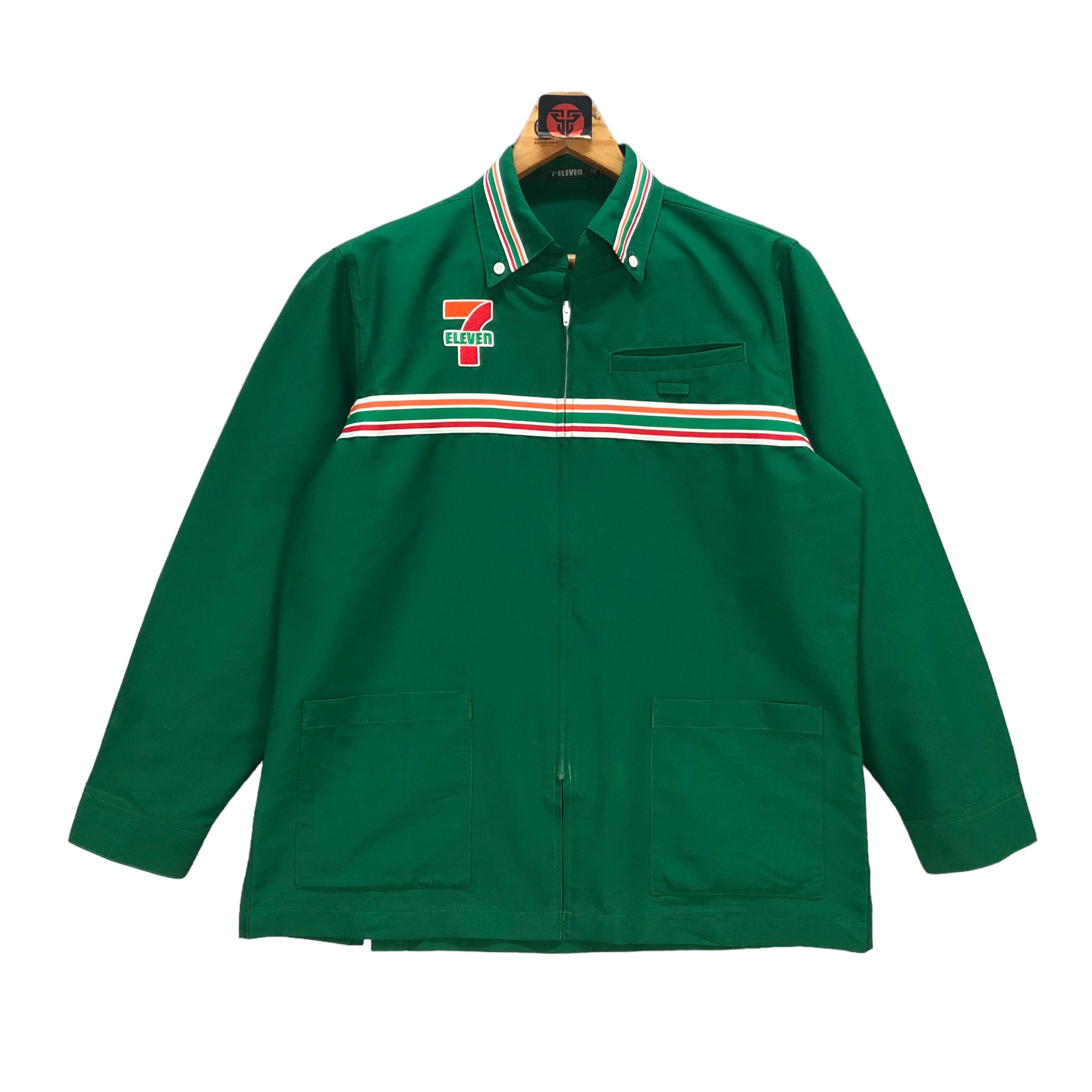 Japanese Brand 7 ELEVEN GREEN LONG SLEEVE UNIFORM JACKET #7324-129 Size US M / EU 48-50 / 2 - 1 Thumbnail