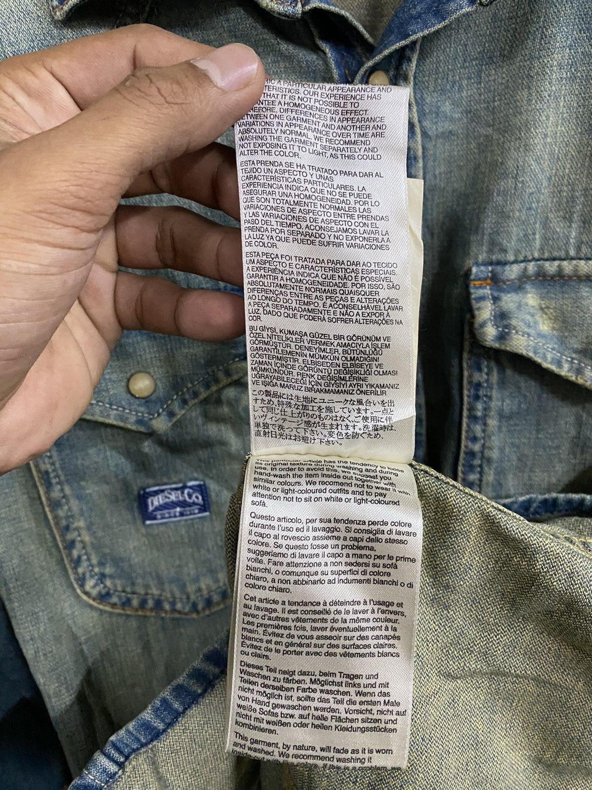 Diesel × If Six Was Nine × Le Grande Bleu (L.G.B.) Diesel Mud Rusty Distressed Western Denim Stone Snap Button Size US S / EU 44-46 / 1 - 10 Thumbnail