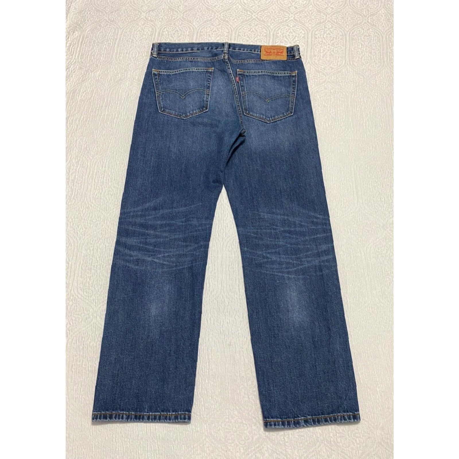 Levi's Levi's 505 Regular Fit Jeans Men 36x30 Blue Denim Grunge Size US 36 / EU 52 - 2 Thumbnail