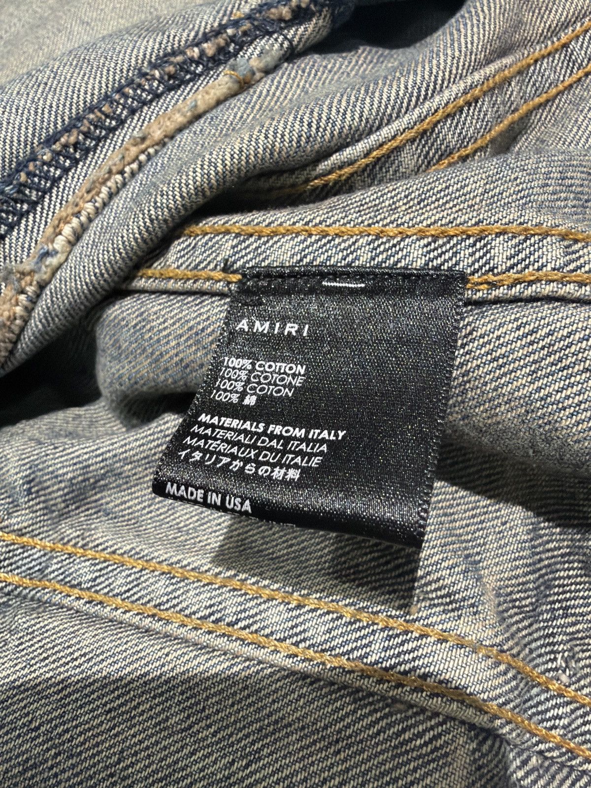 Amiri Amiri Size XL Ink-dipped denim jacket Size US XL / EU 56 / 4 - 5 Thumbnail