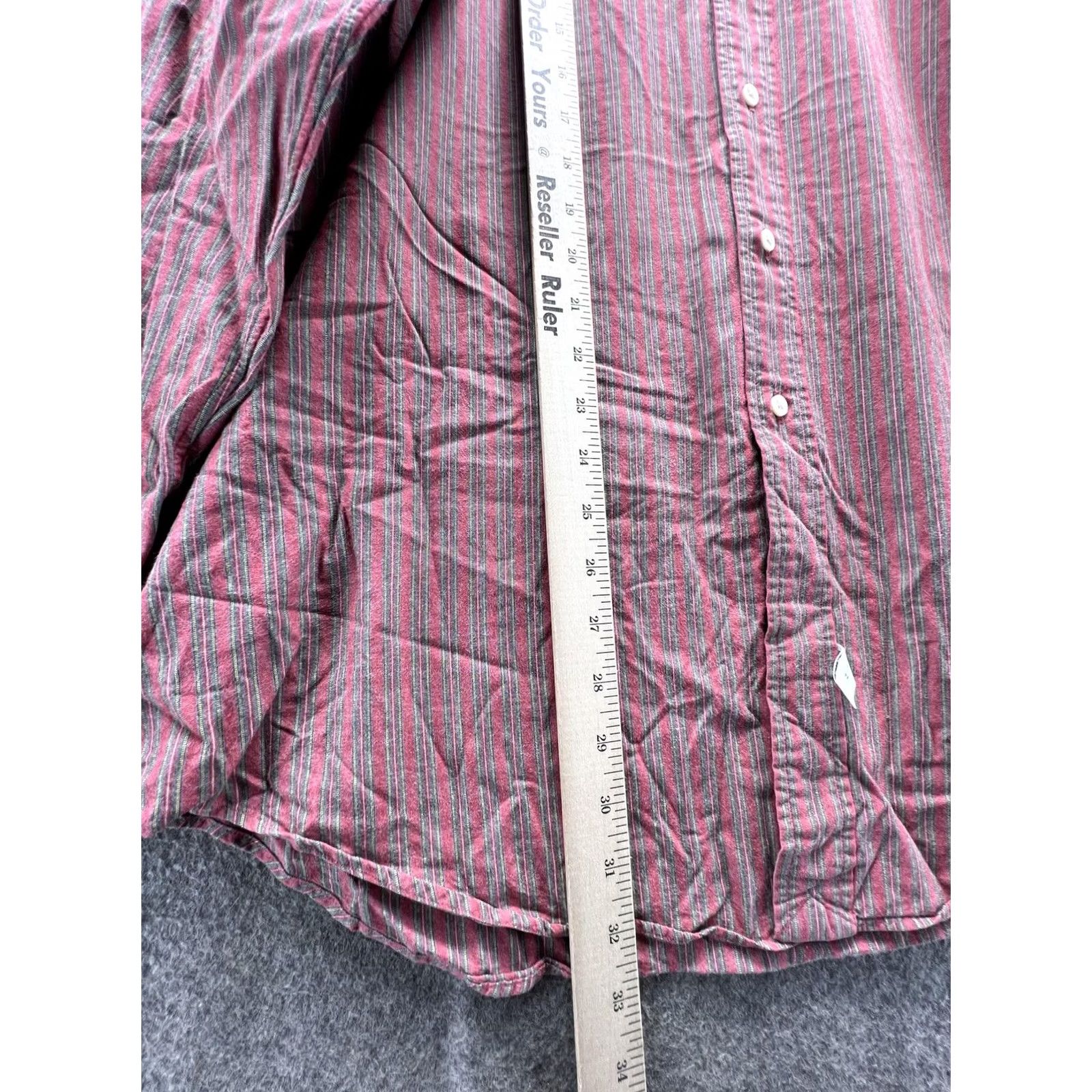 Ralph Lauren Ralph Lauren Shirt Mens Large Red Stripe Long Sleeve Button Front Casual Woven Size US L / EU 52-54 / 3 - 3 Thumbnail