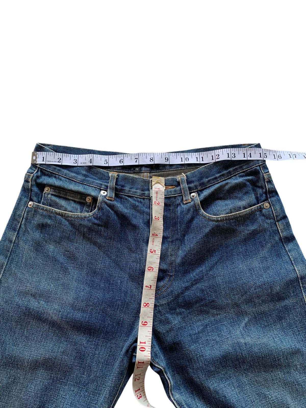 A.P.C. A.P.C SELVEDGE FADED & RUSTY JAPANESE DISTRESSED DENIM Size US 30 / EU 46 - 18 Thumbnail