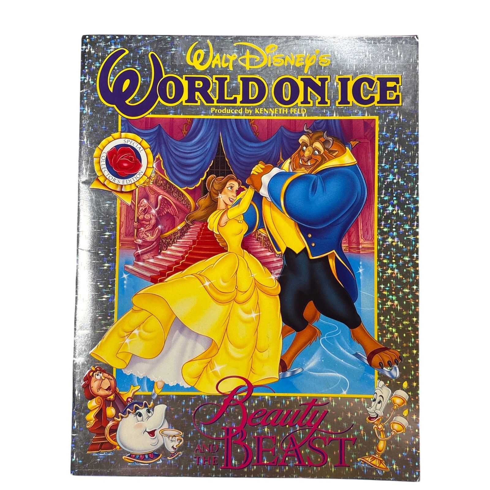 Disney 1993 Walt Disney World On Ice Beauty and the Beast Program Size ONE SIZE - 1 Thumbnail