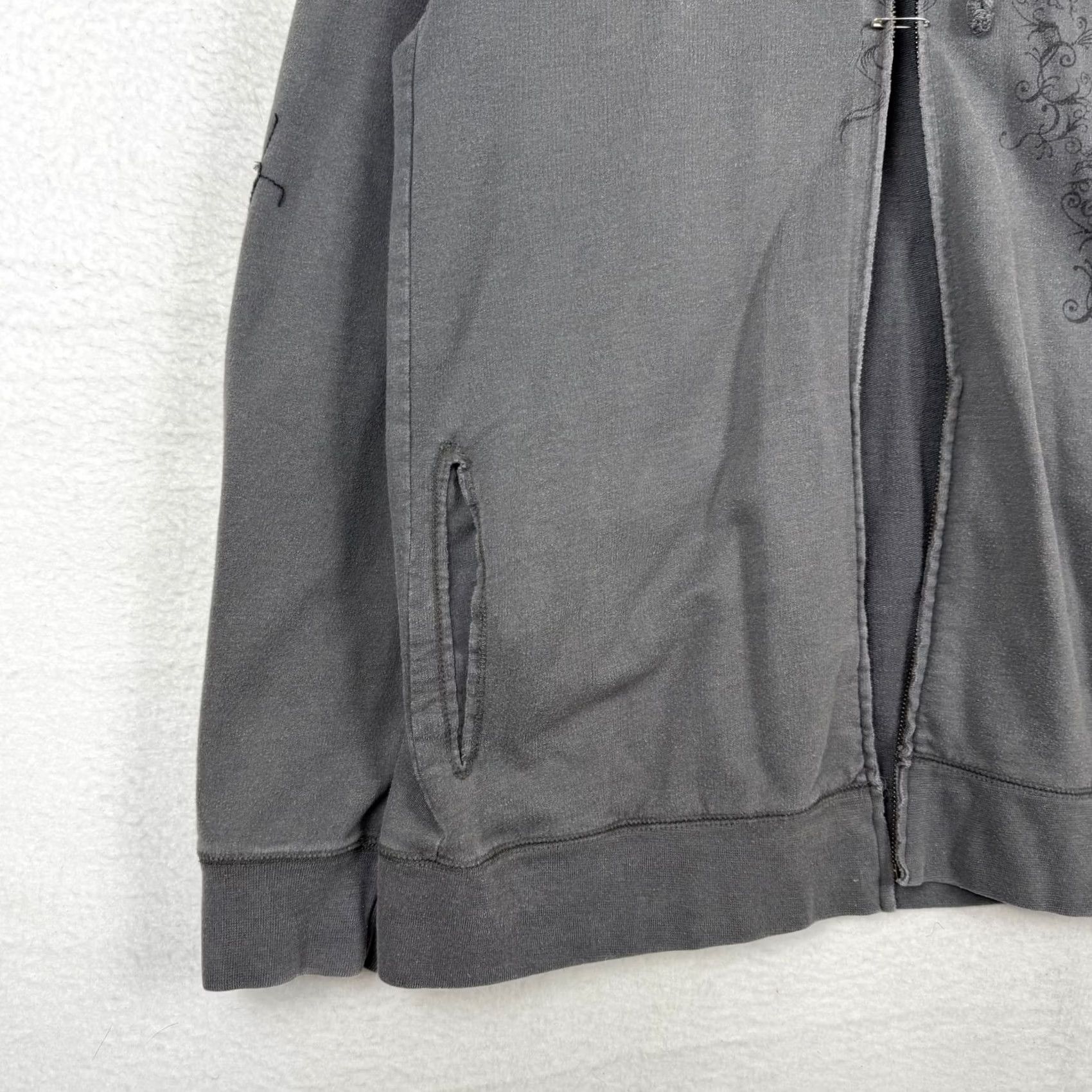 Quiksilver VINTAGE Quiksilver Hoodie 2XL Gray Grunge Patch Logo Chest Full Zip Hooded Men Men’s Skater Surfer 00s Y2K Size US XXL / EU 58 / 5 - 2 Thumbnail