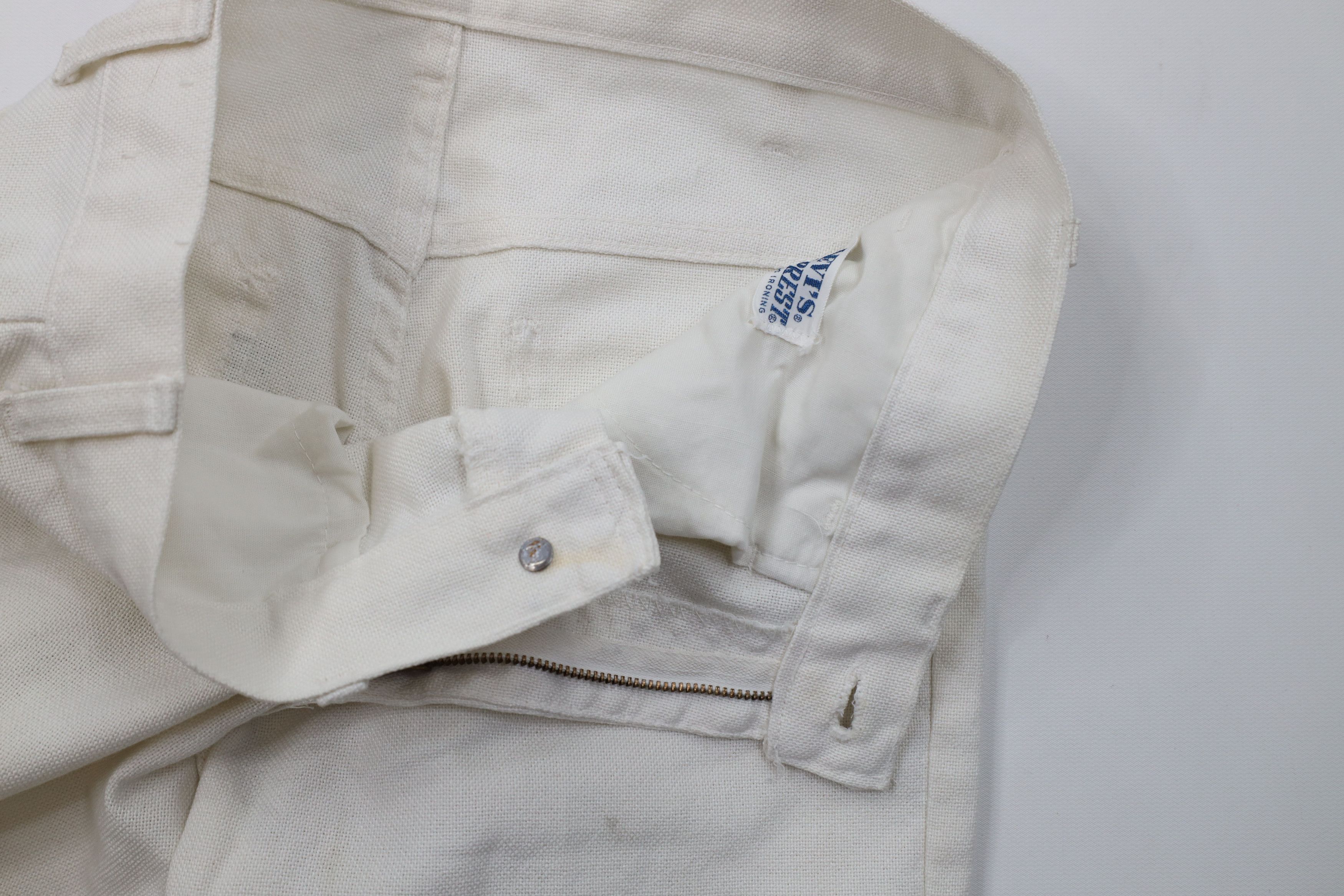Levi's Vintage 50s 60s Levis Big E Wide Leg Chino Pants White USA Size US 30 / EU 46 - 9 Thumbnail