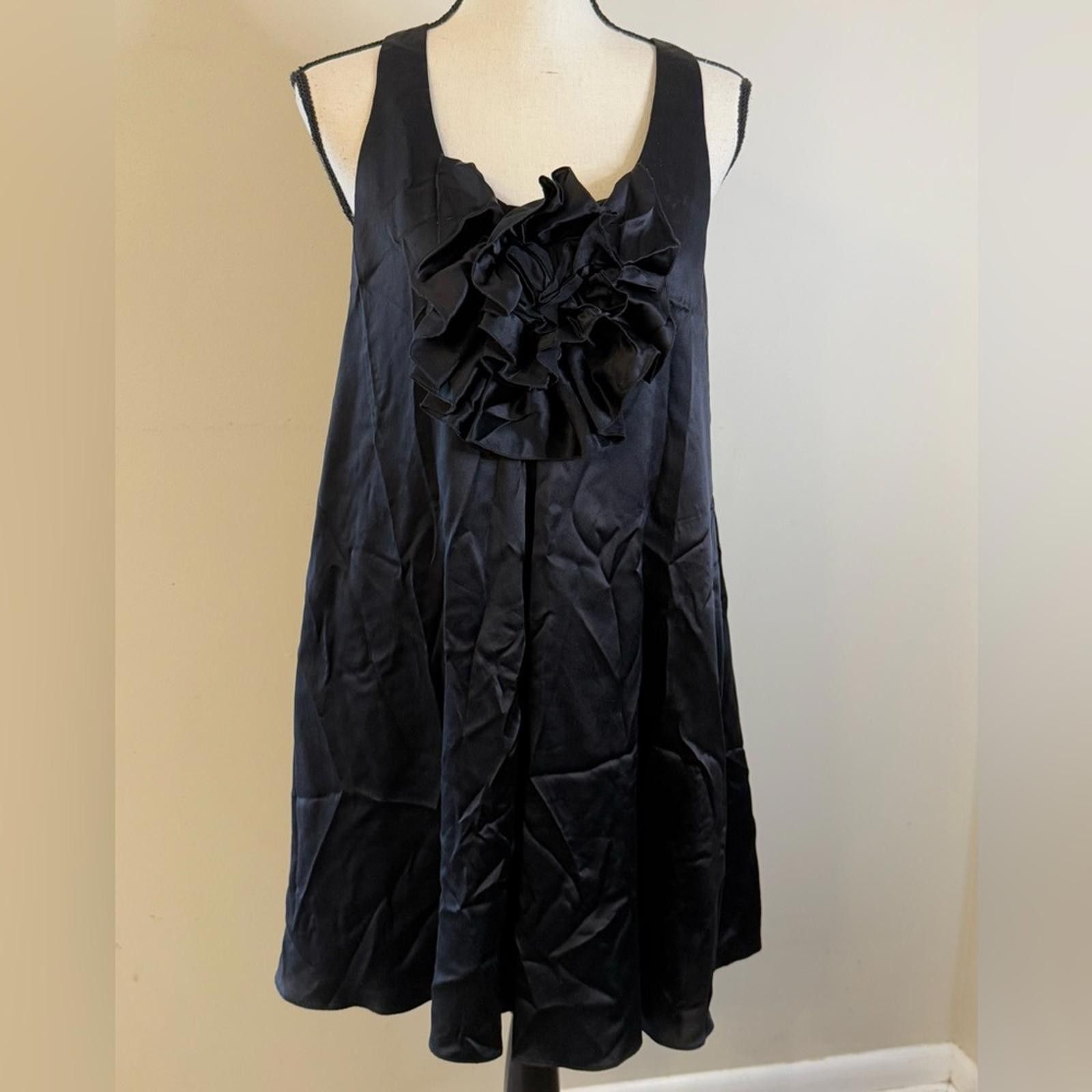 Other Black Halo Silk black mini dress floral embellishment SZ 4 Size S / US 4 / IT 40 - 1 Thumbnail